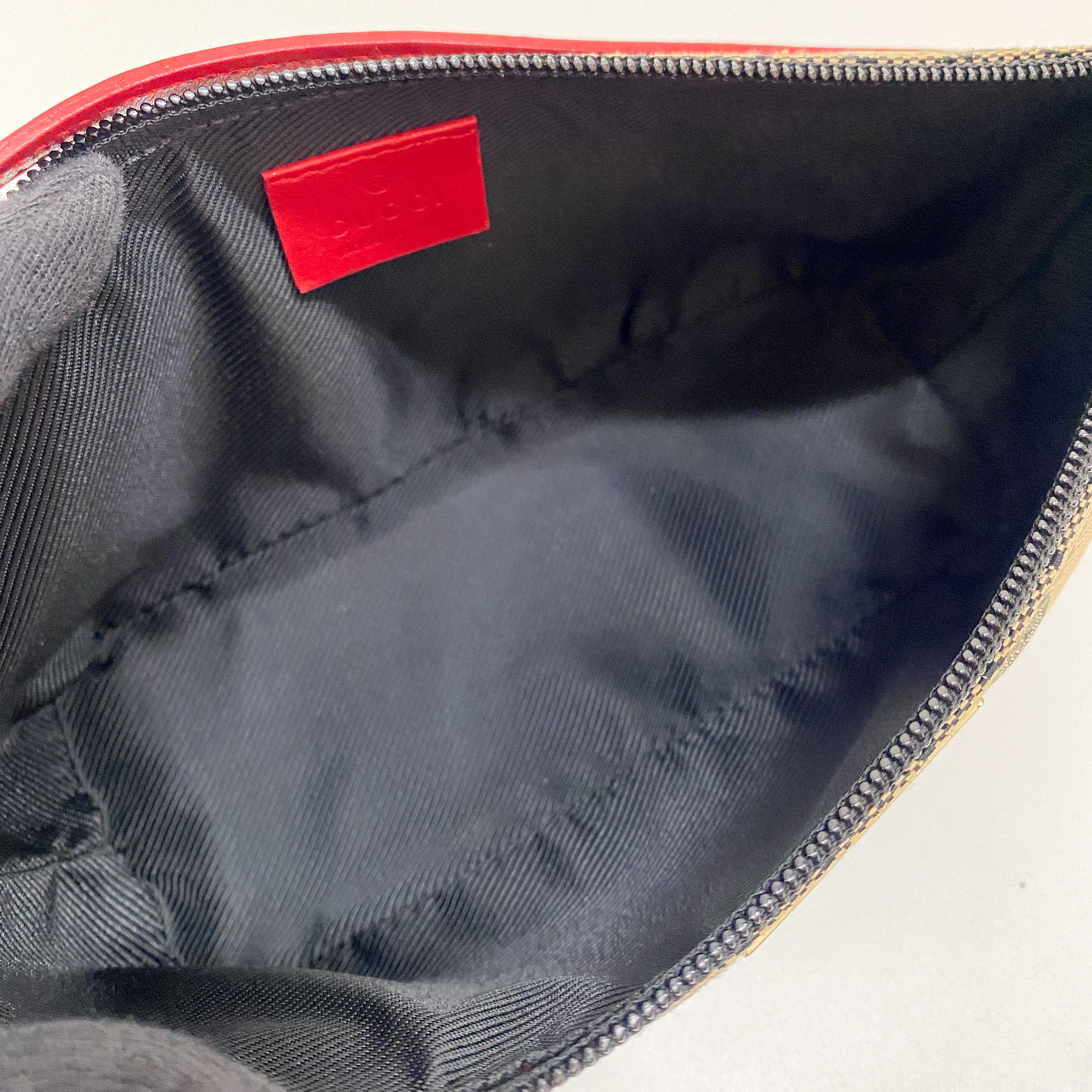 Boat Bag Red Leather GG Canvas Bag