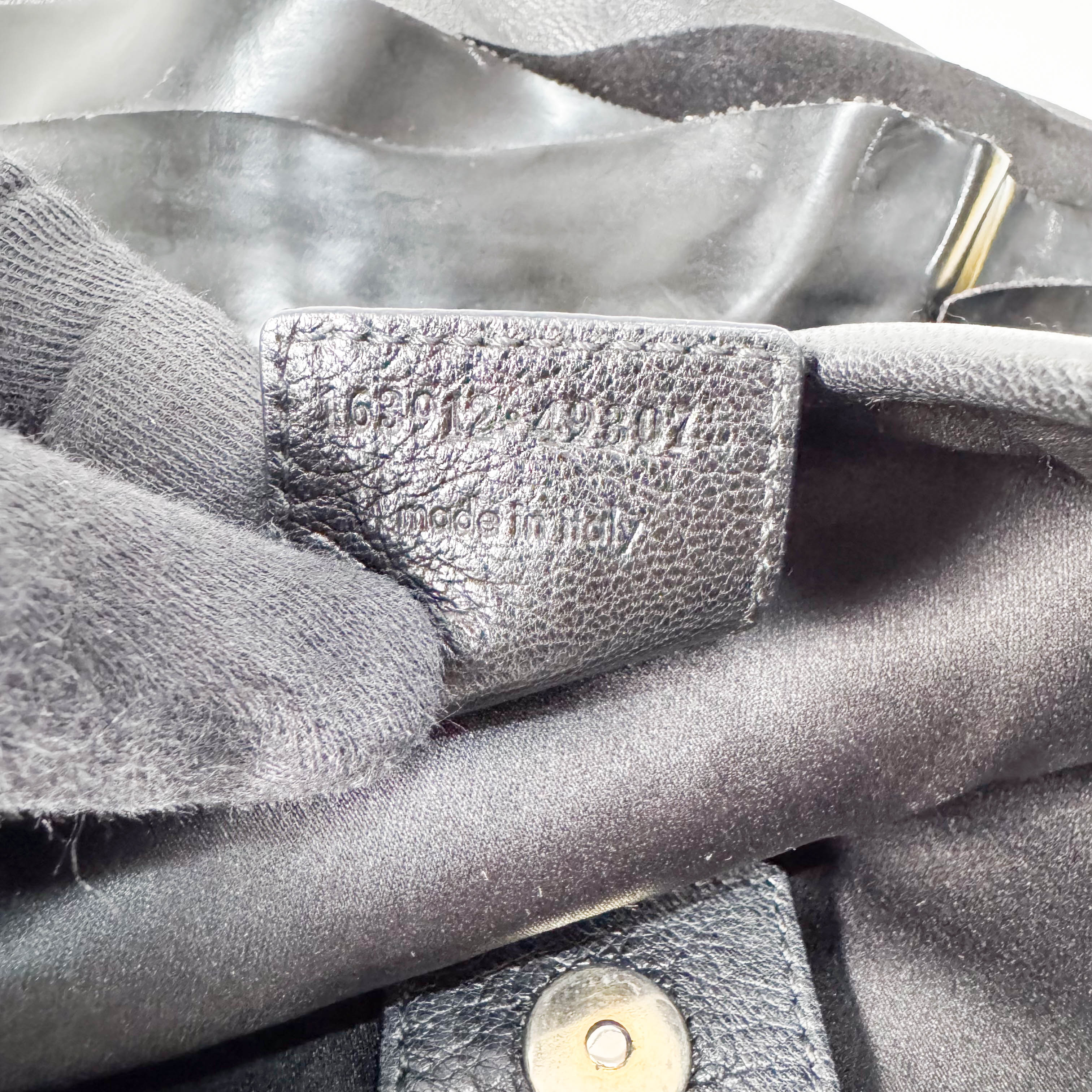 Saint-Tropez Black Leather/Patent Shoulder Bag