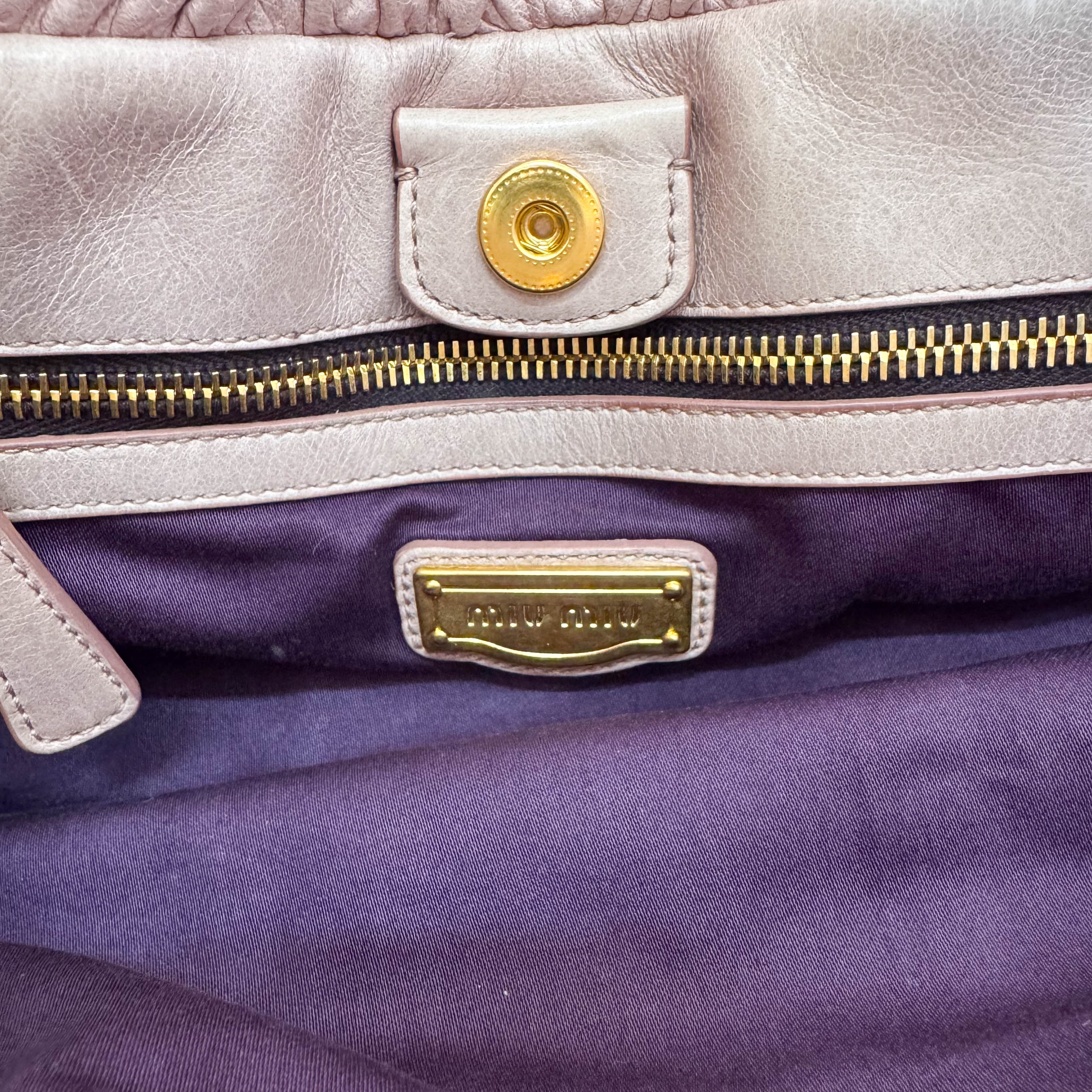 Vitello Bauletto Light Pink Leather Shoulder Bag