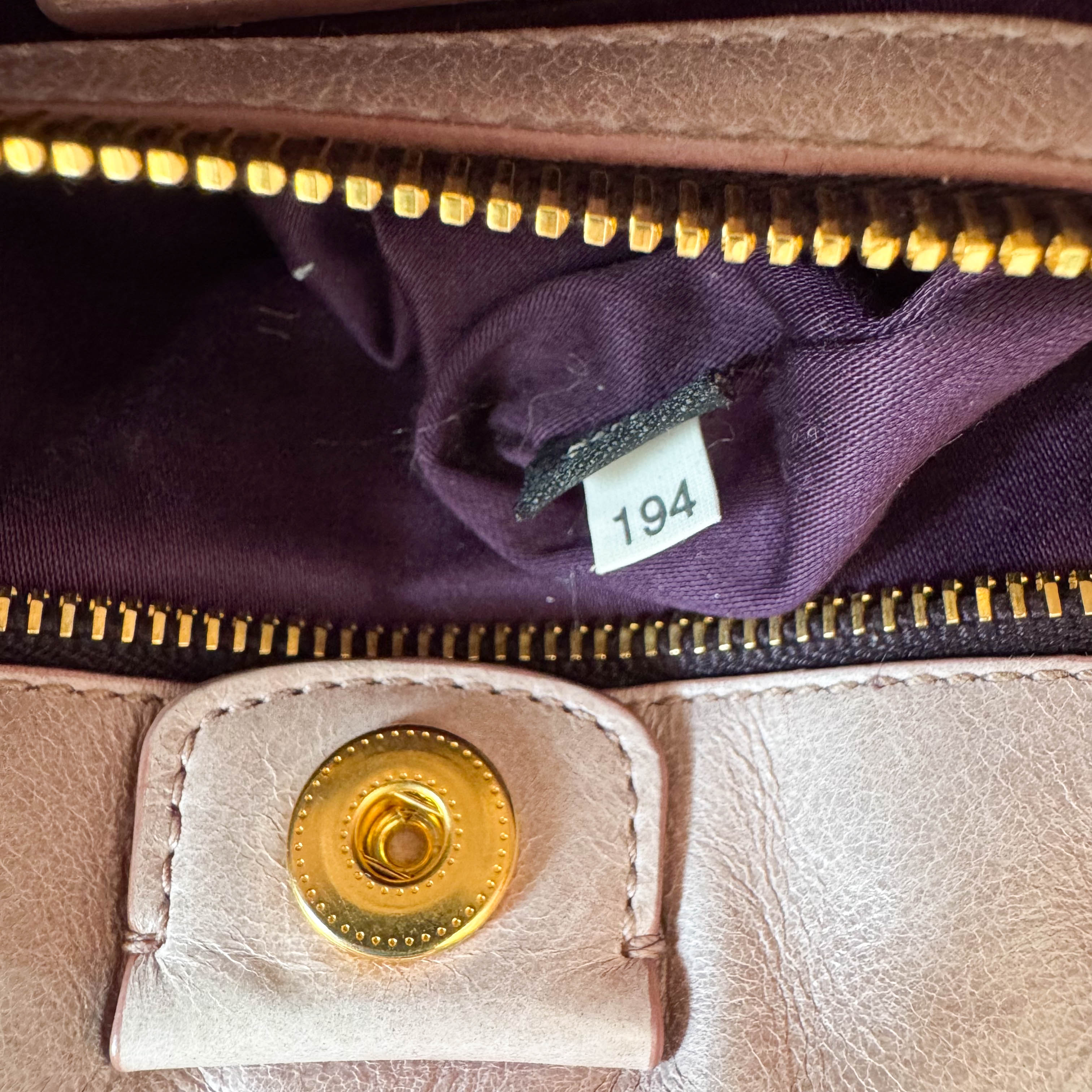 Vitello Bauletto Light Pink Leather Shoulder Bag