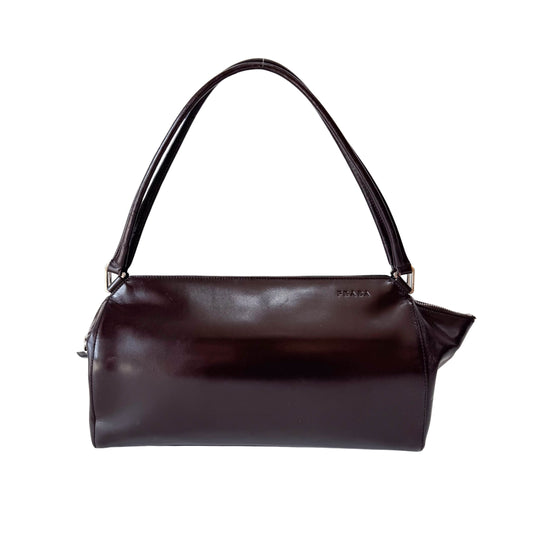 Vintage Brown Leather Shoulder Bag