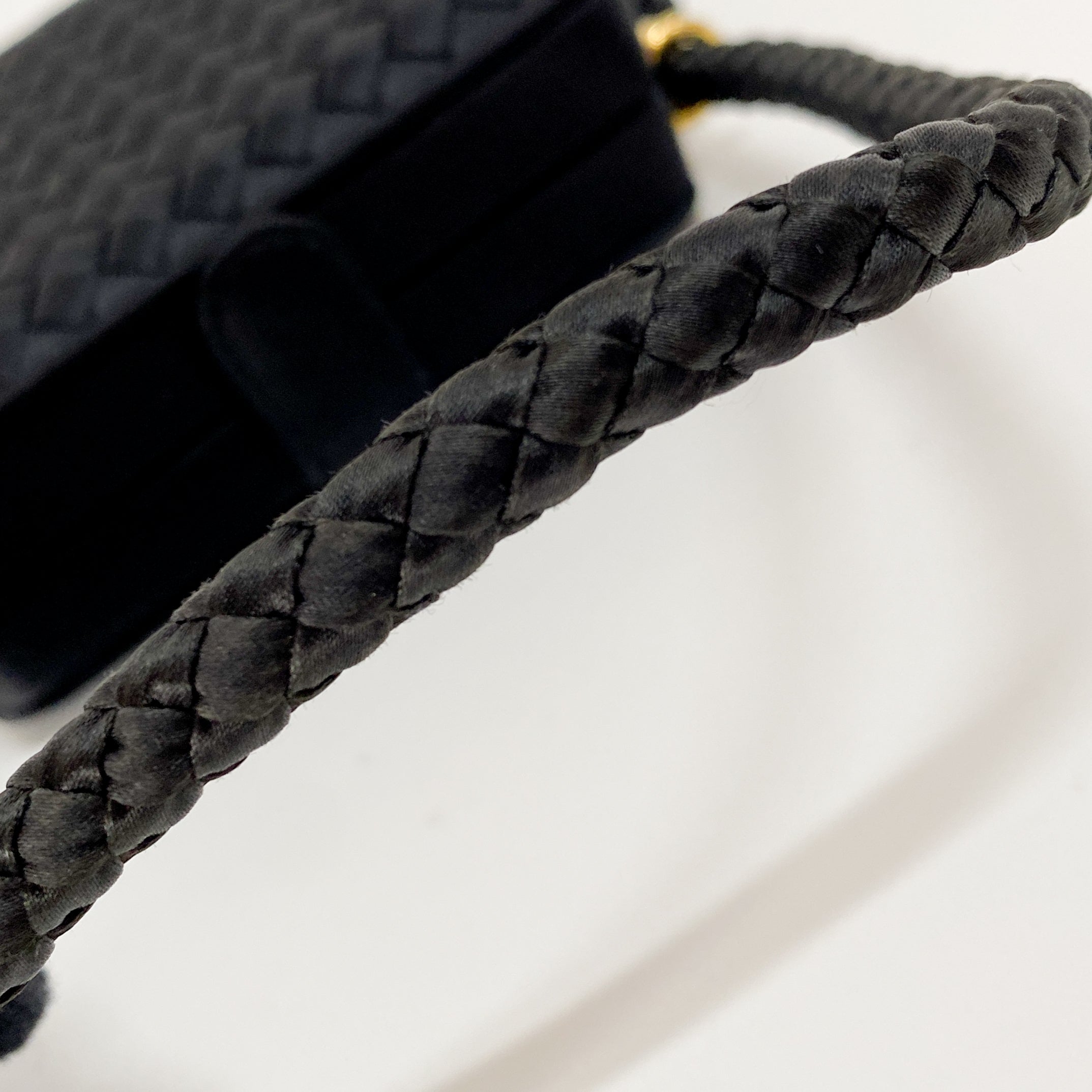 Intrecciatto Black Satin with Tassels