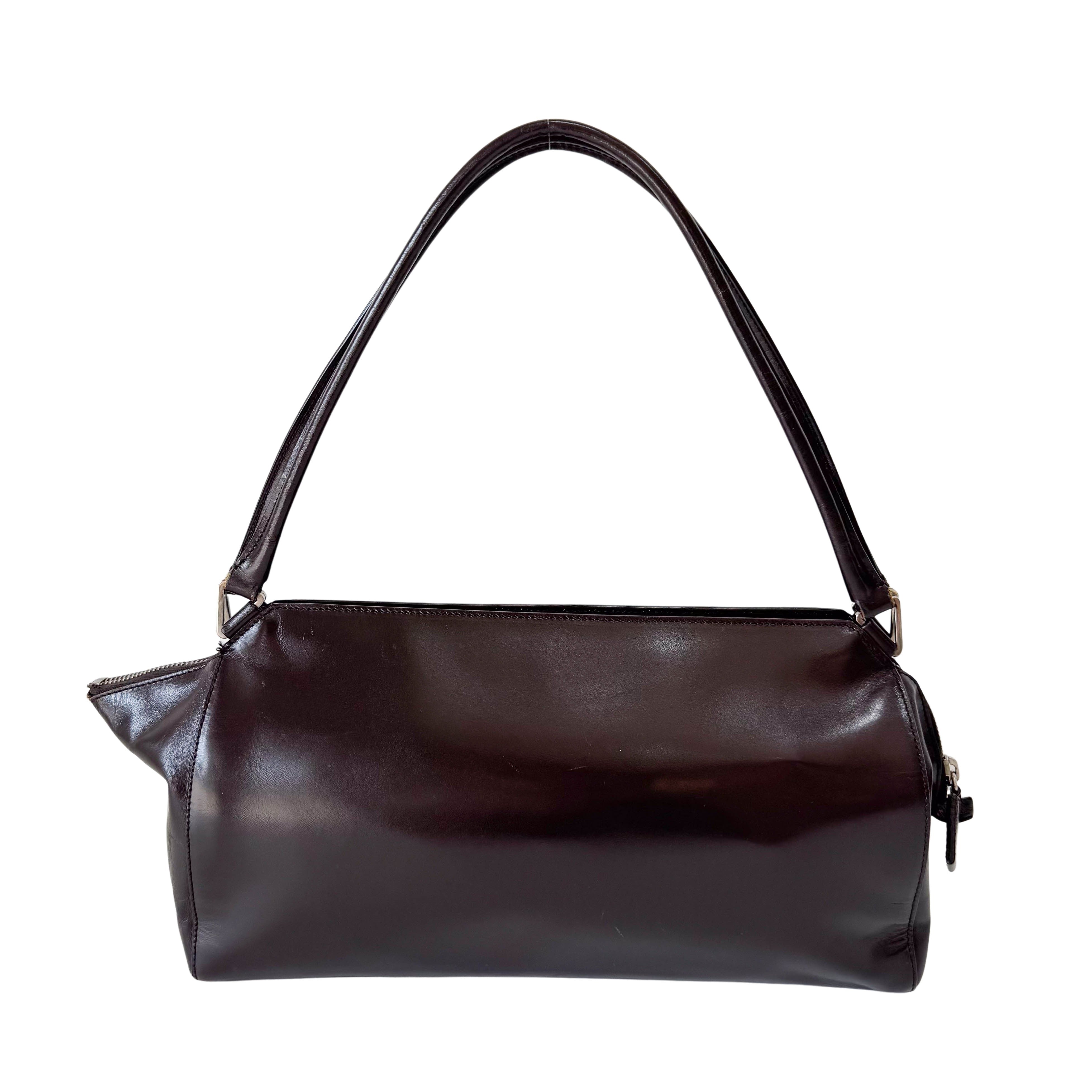 Vintage Brown Leather Shoulder Bag