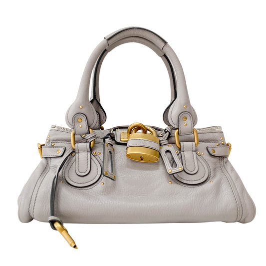 Paddington Grey Leather Shoulder Bag
