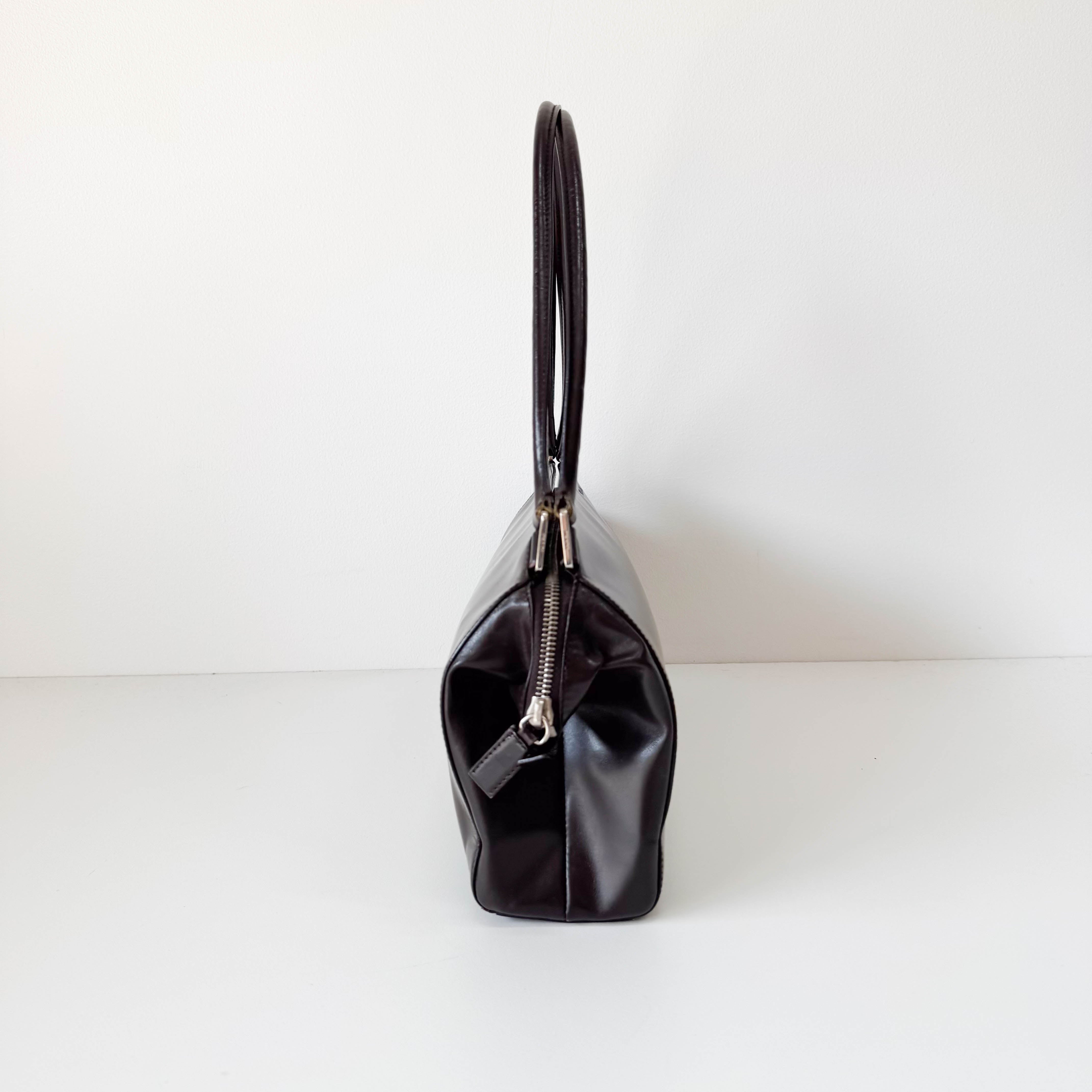 Vintage Brown Leather Shoulder Bag