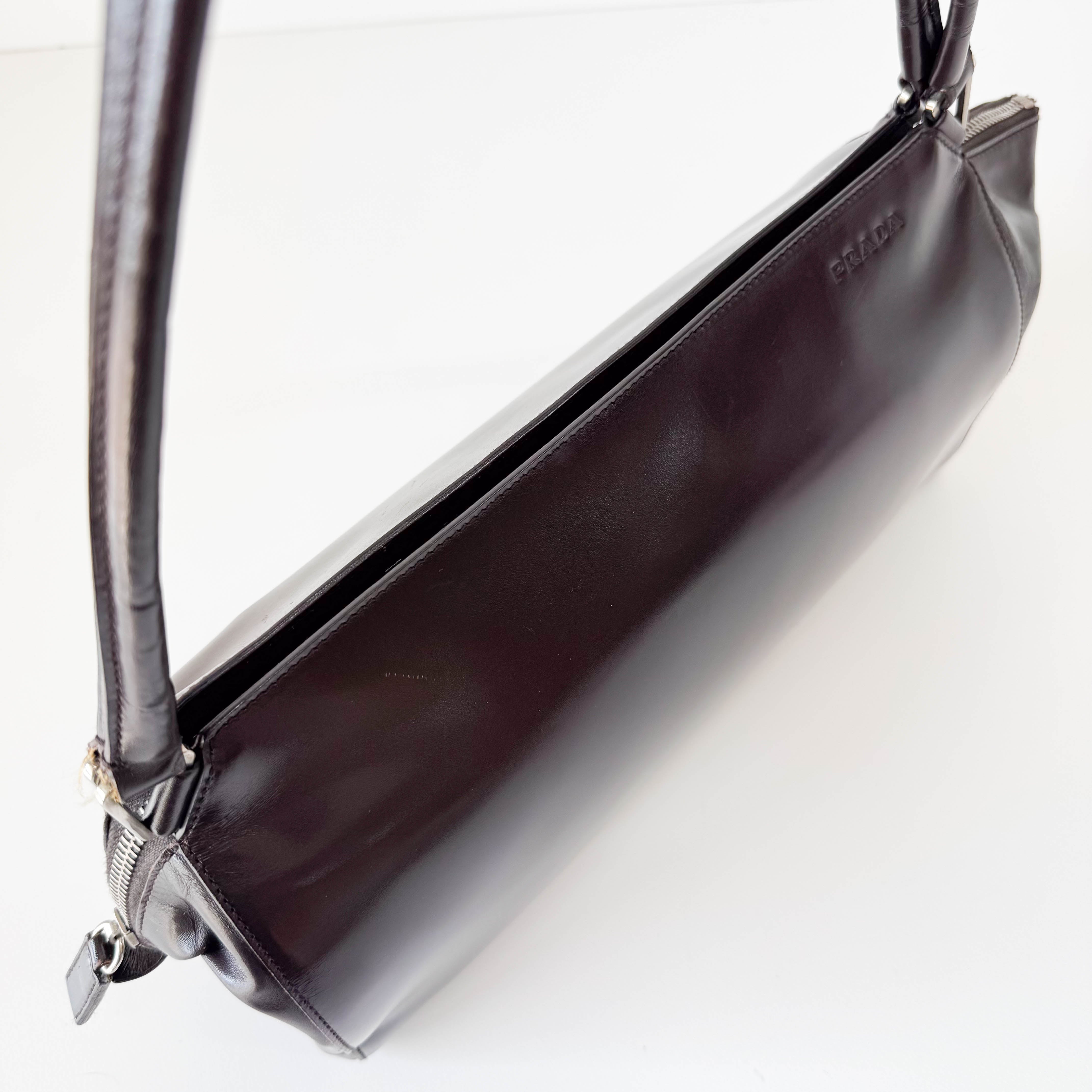 Vintage Brown Leather Shoulder Bag