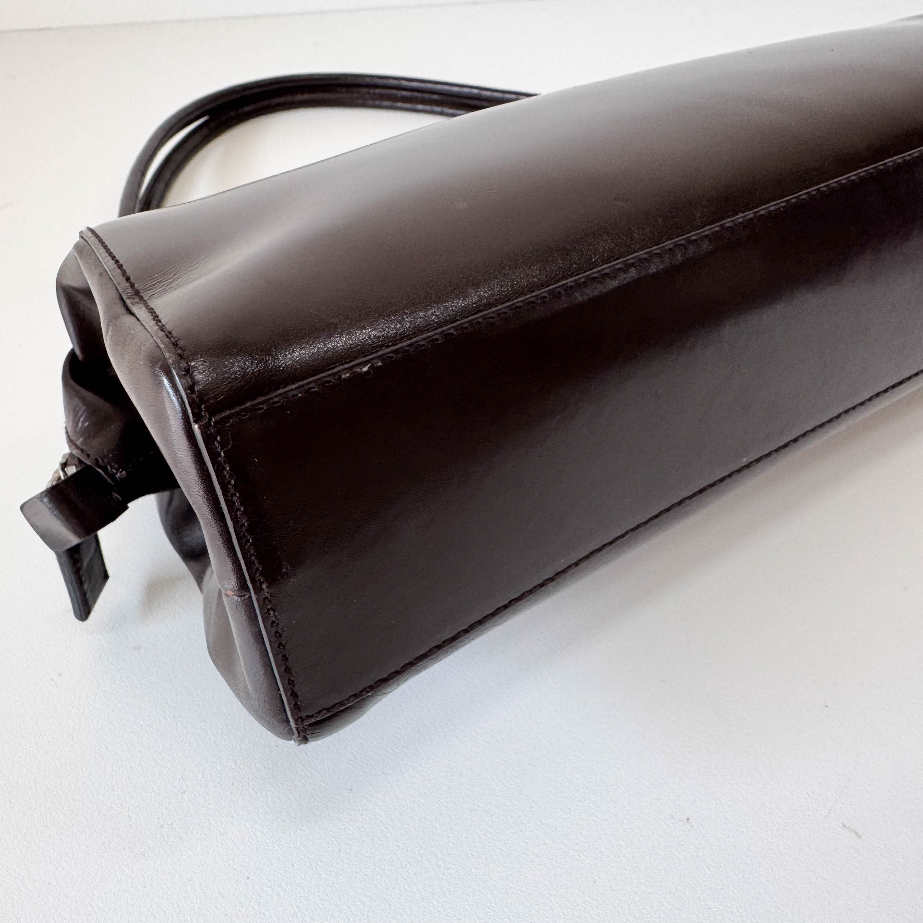 Vintage Brown Leather Shoulder Bag