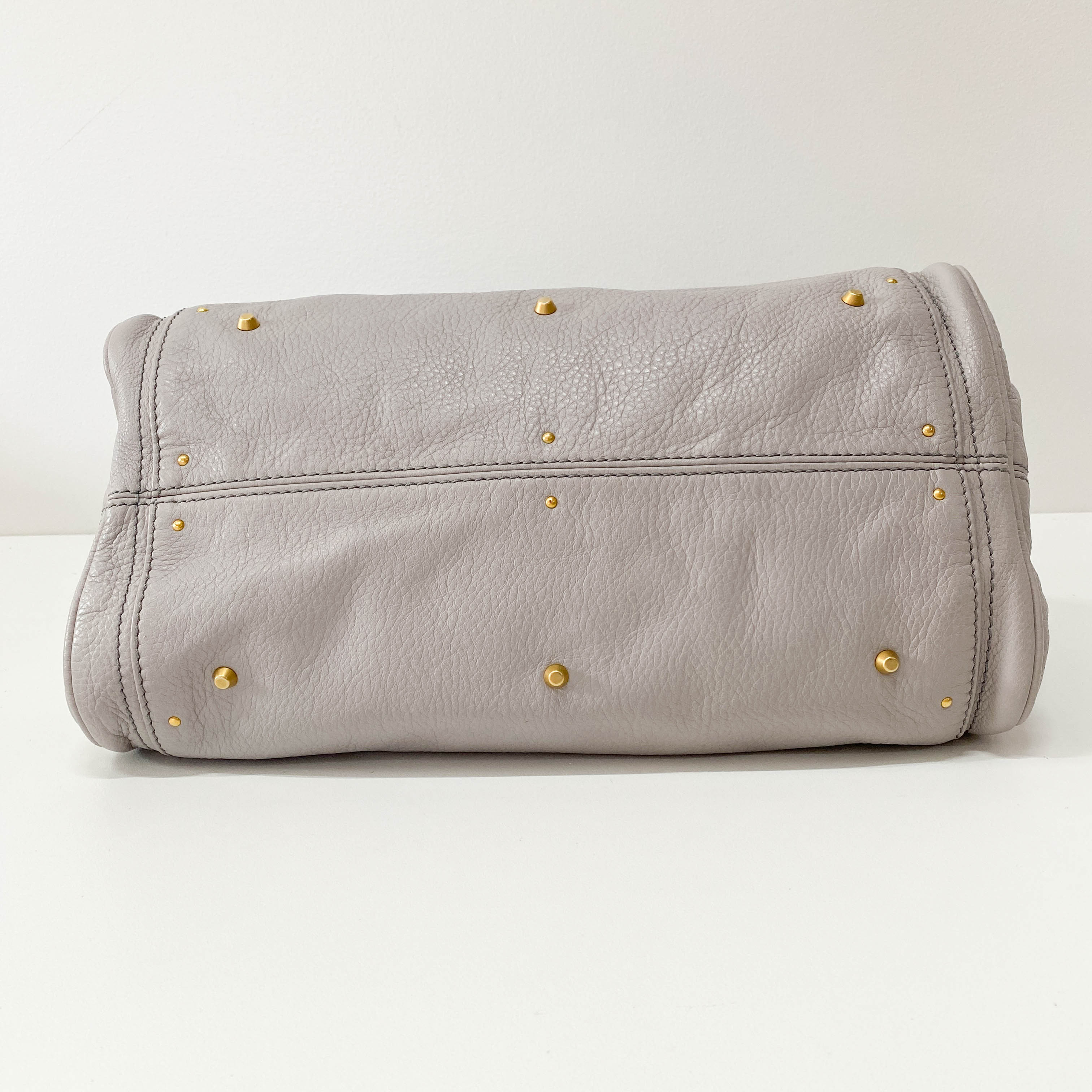 Paddington Grey Leather Shoulder Bag