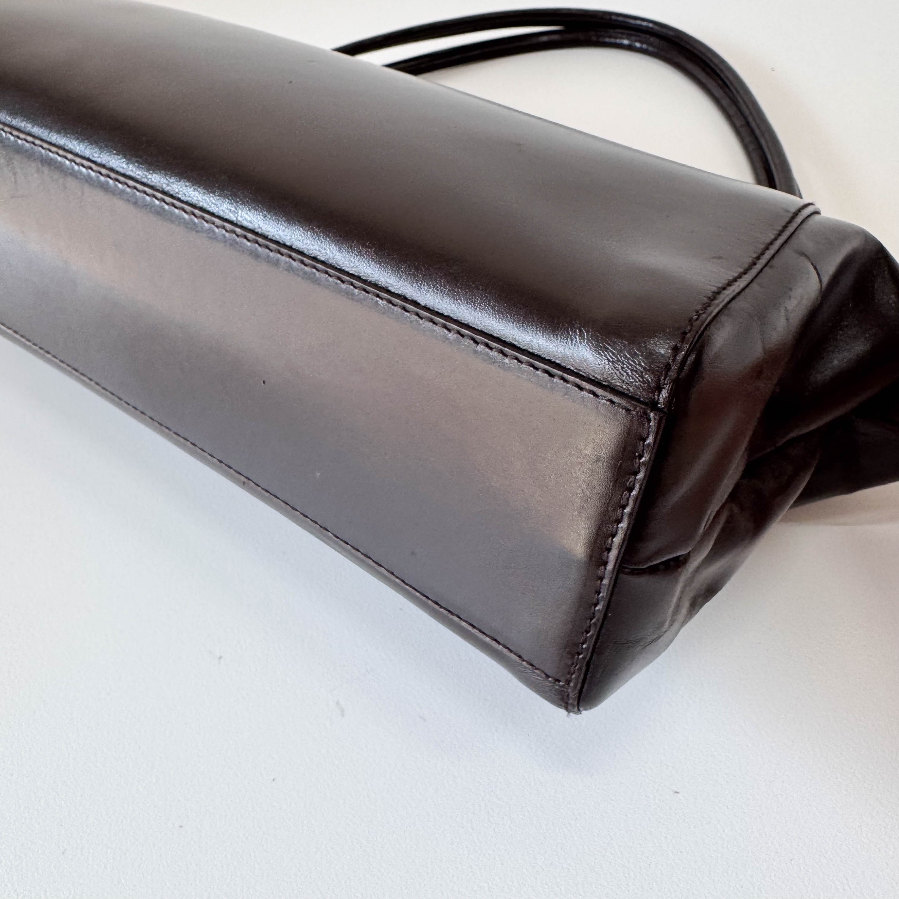 Vintage Brown Leather Shoulder Bag