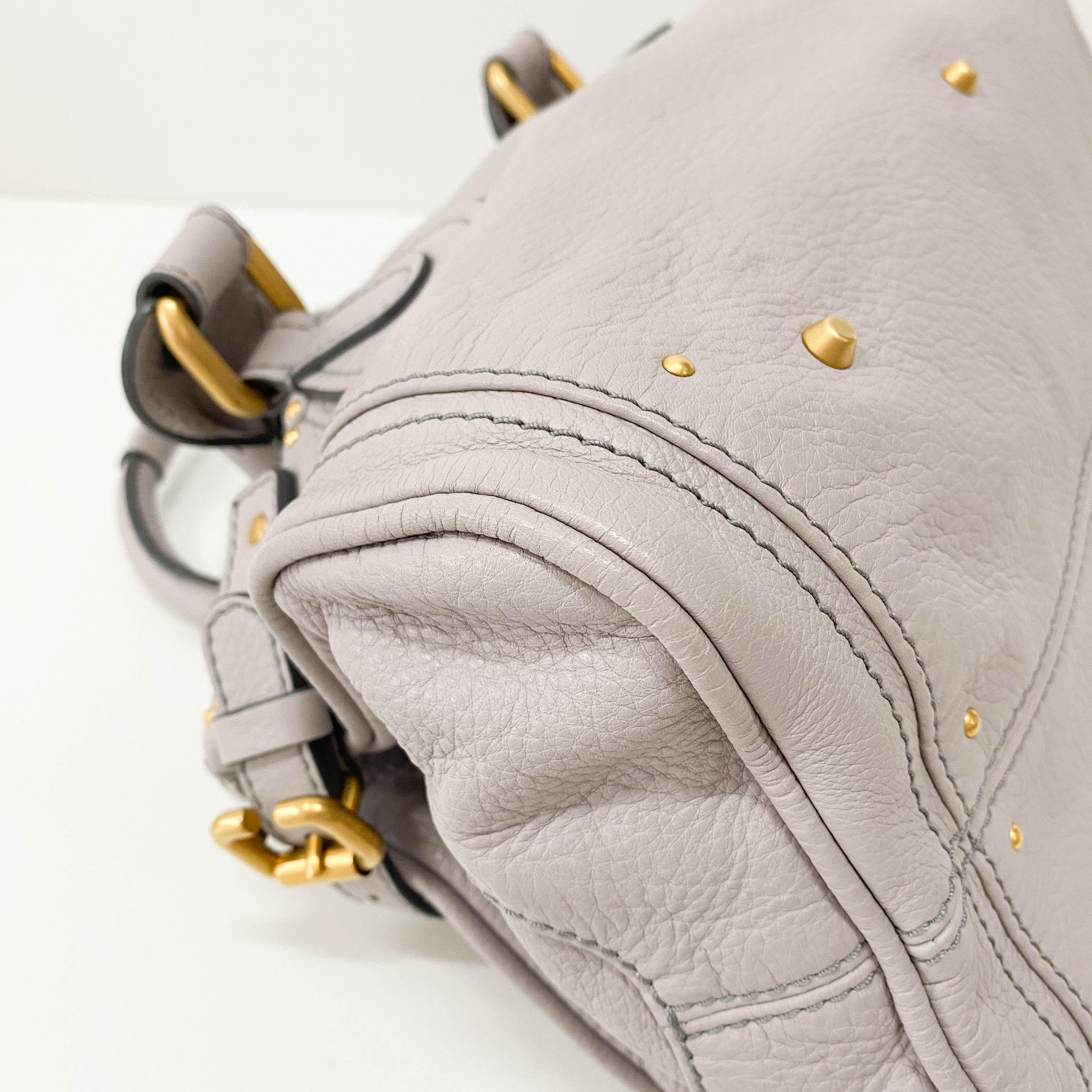 Paddington Grey Leather Shoulder Bag