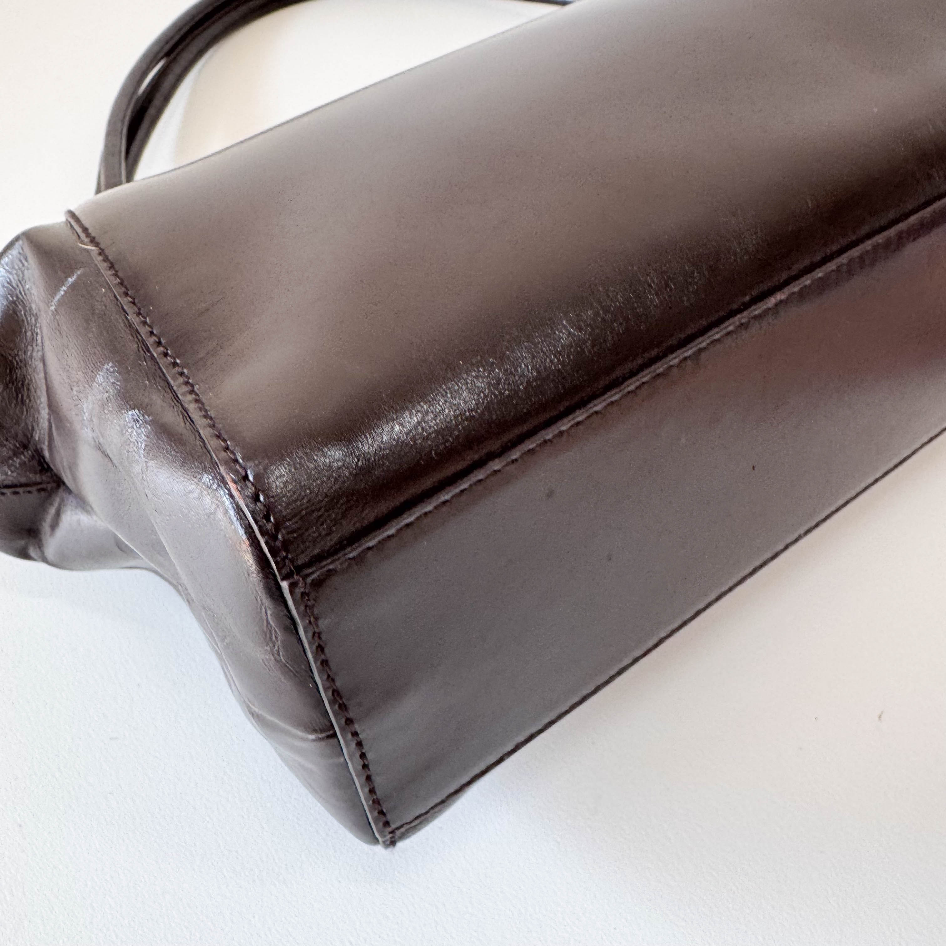 Vintage Brown Leather Shoulder Bag