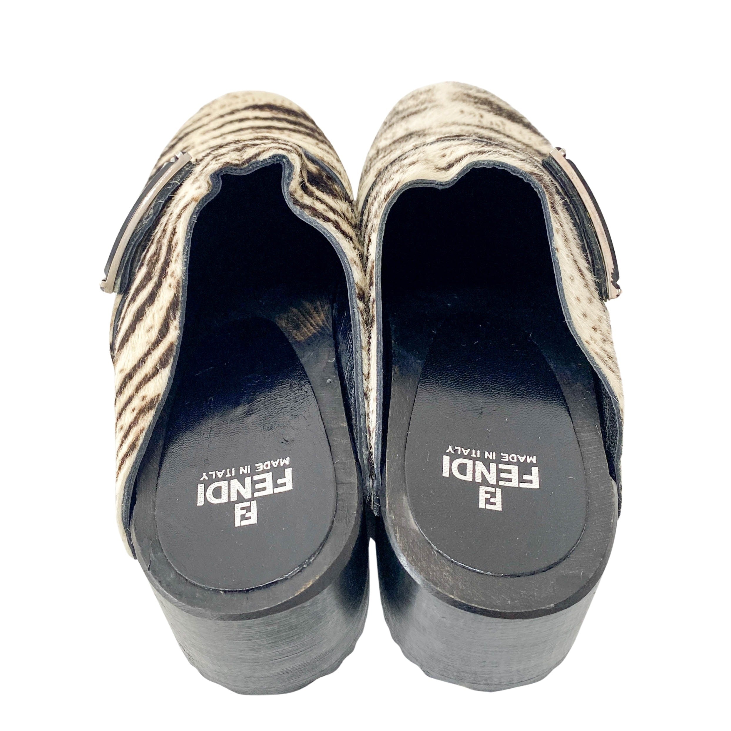 Haircalf Jungle - Animal Print Pony Hair Mule Sandals