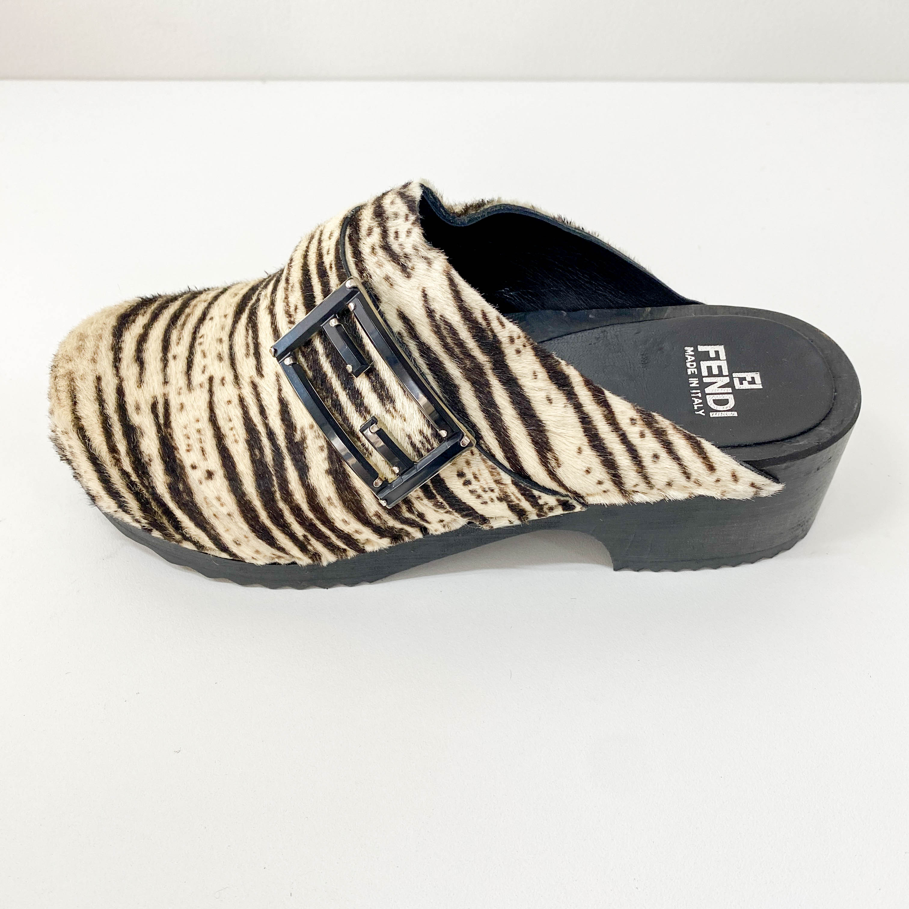 Haircalf Jungle - Animal Print Pony Hair Mule Sandals
