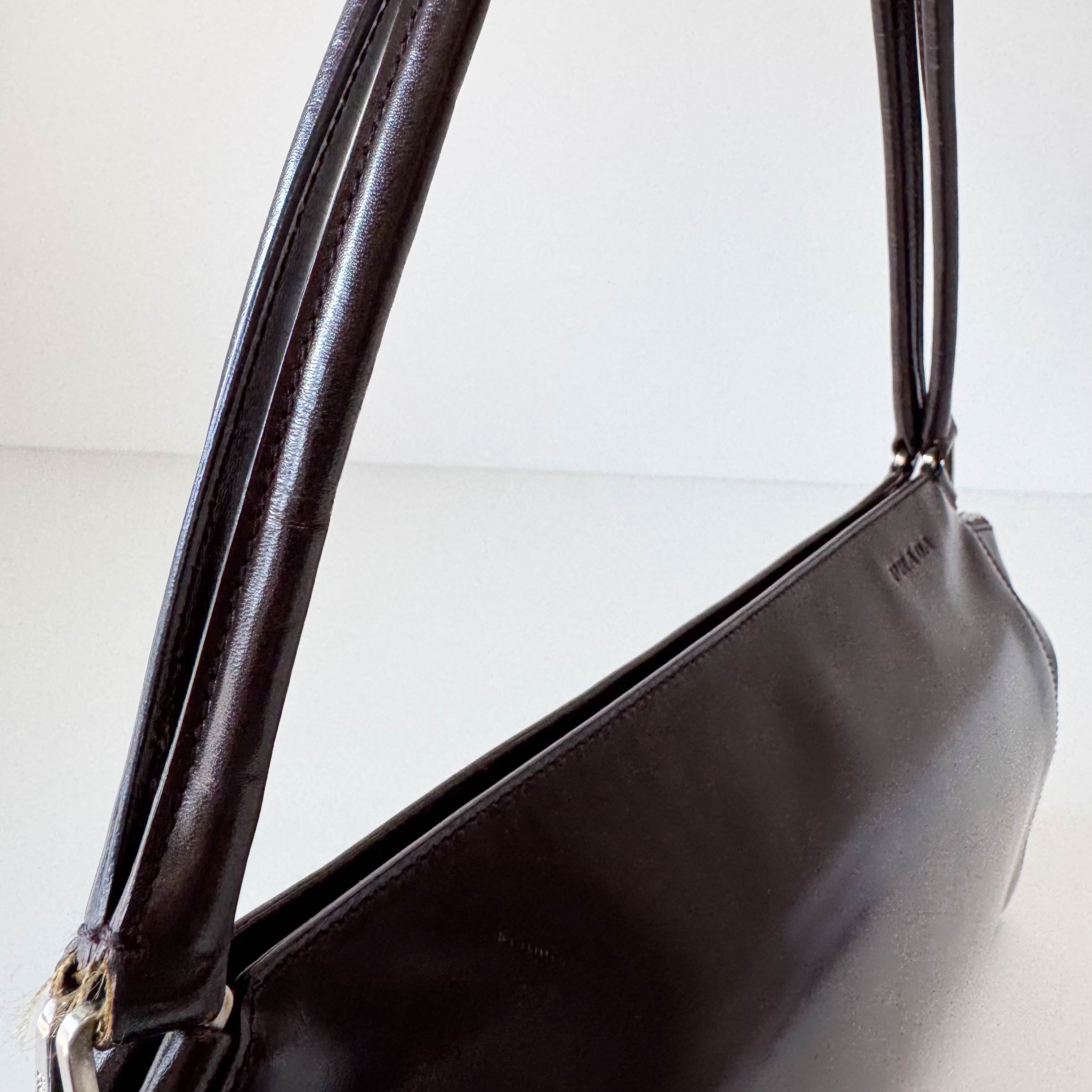 Vintage Brown Leather Shoulder Bag