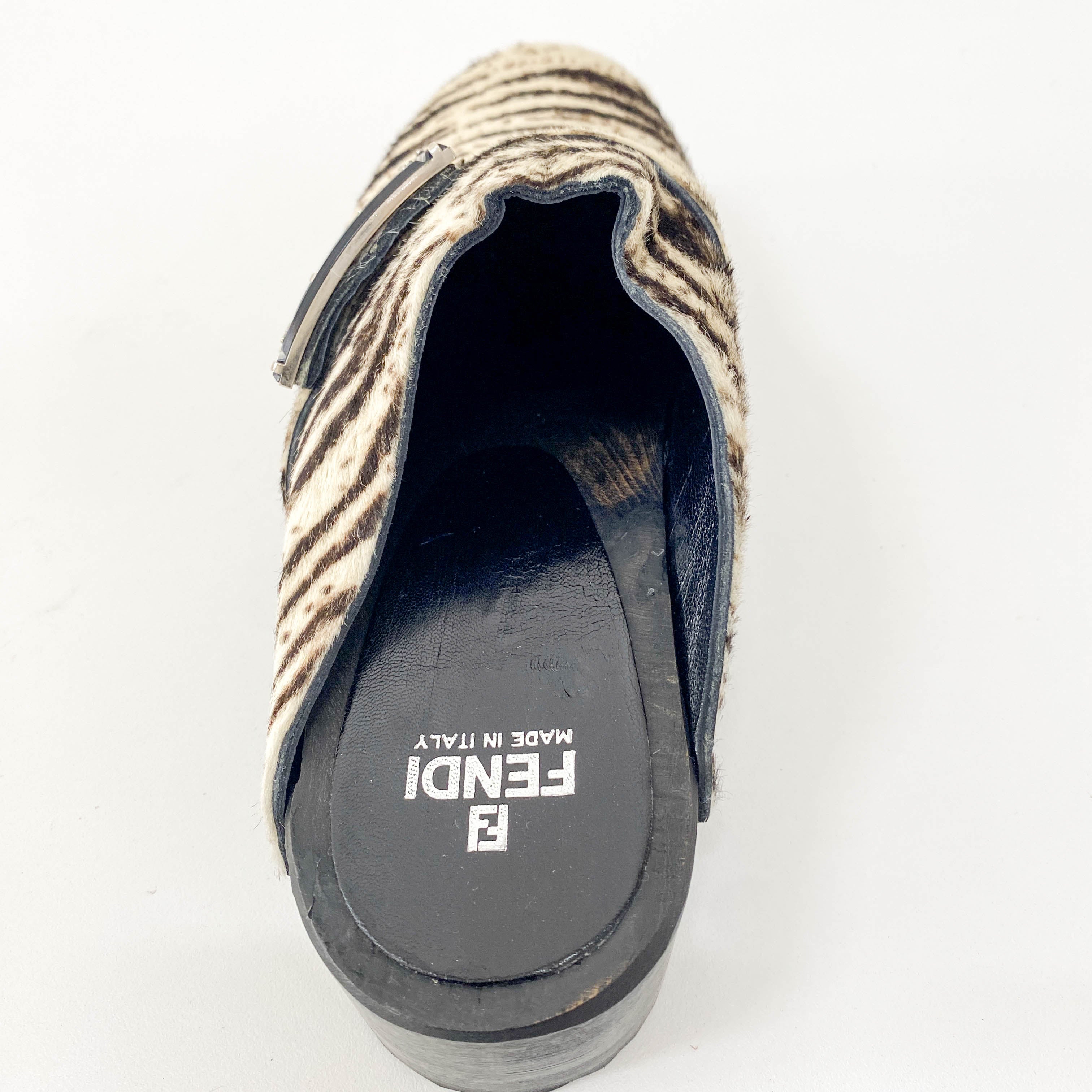 Haircalf Jungle - Animal Print Pony Hair Mule Sandals