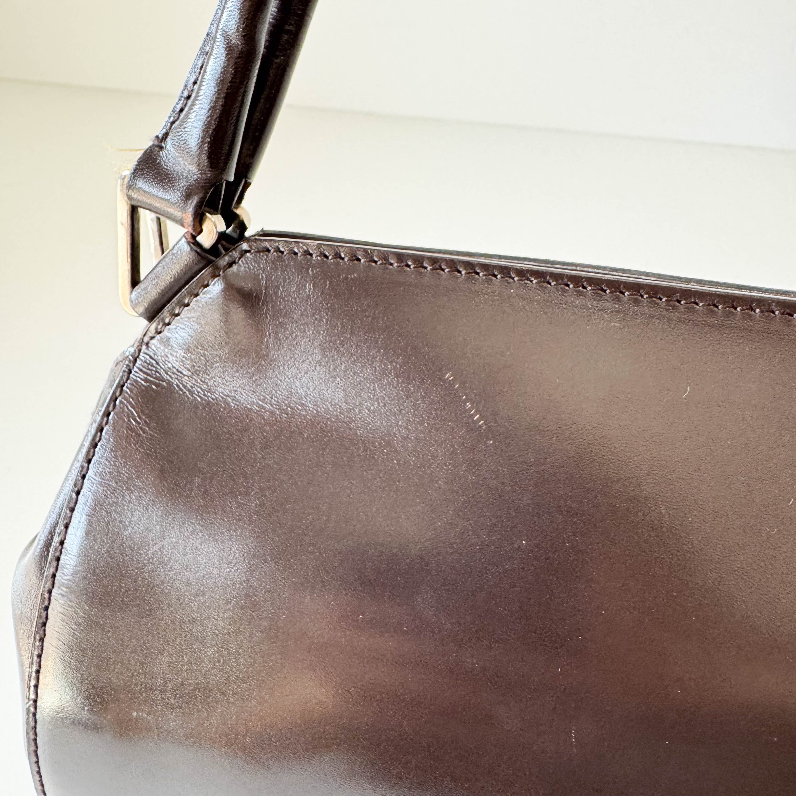 Vintage Brown Leather Shoulder Bag