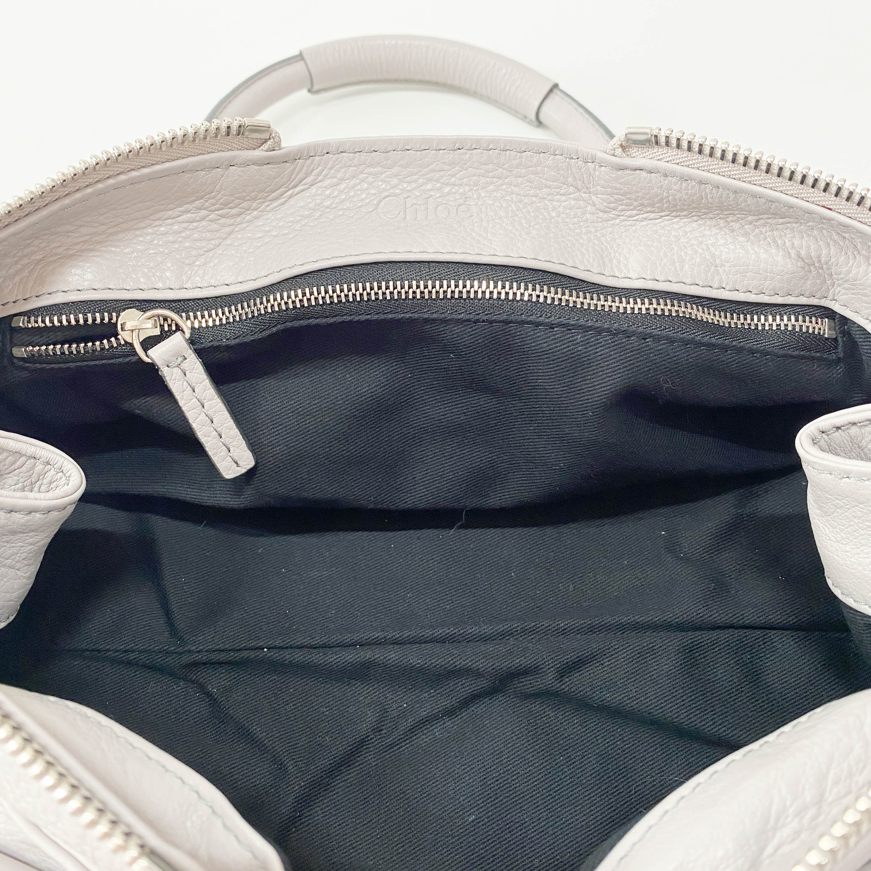 Paddington Grey Leather Shoulder Bag