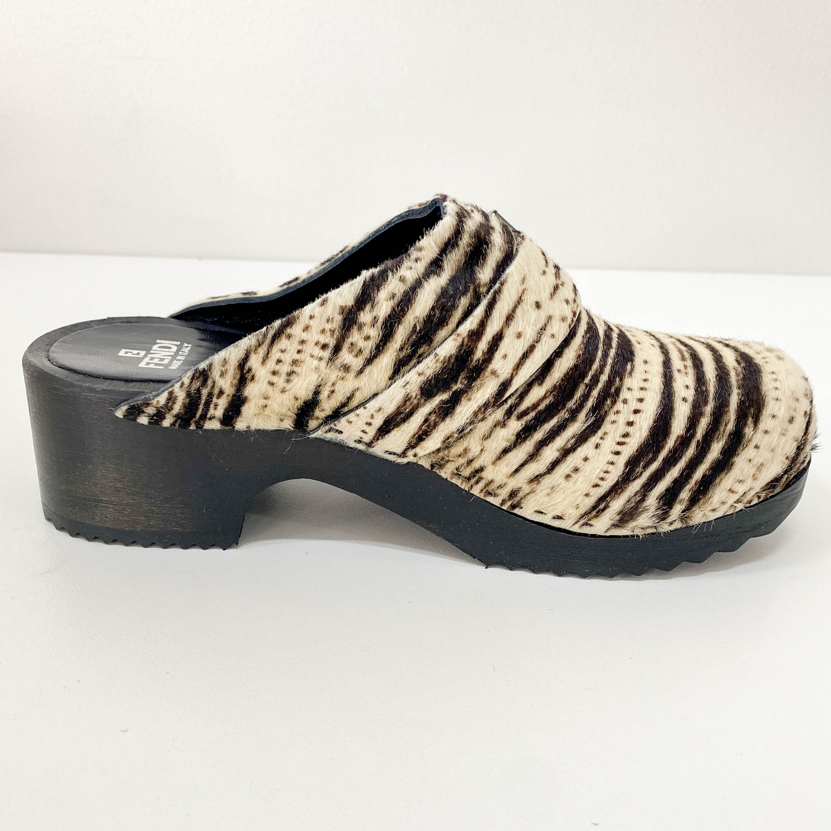 Haircalf Jungle - Animal Print Pony Hair Mule Sandals