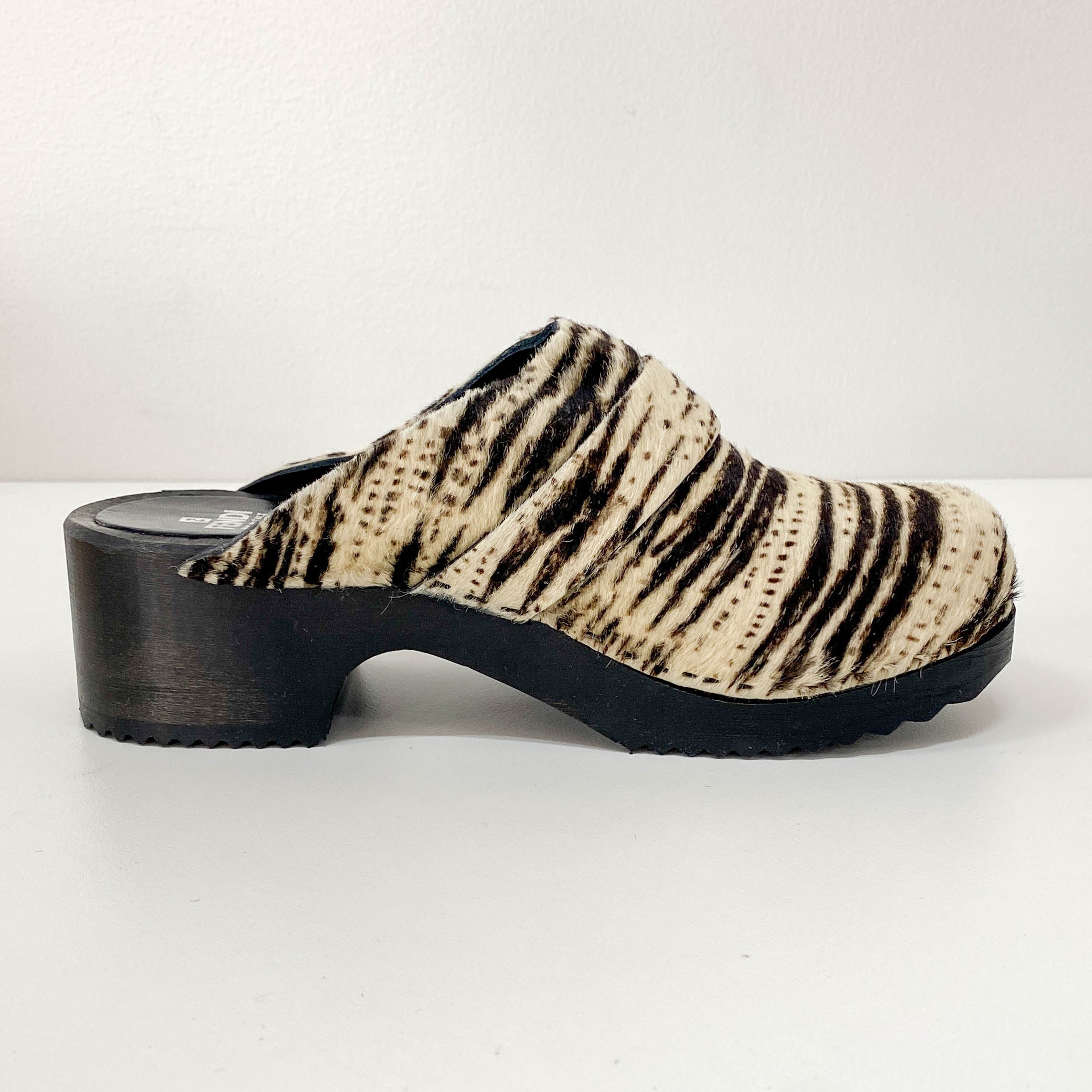Haircalf Jungle - Animal Print Pony Hair Mule Sandals