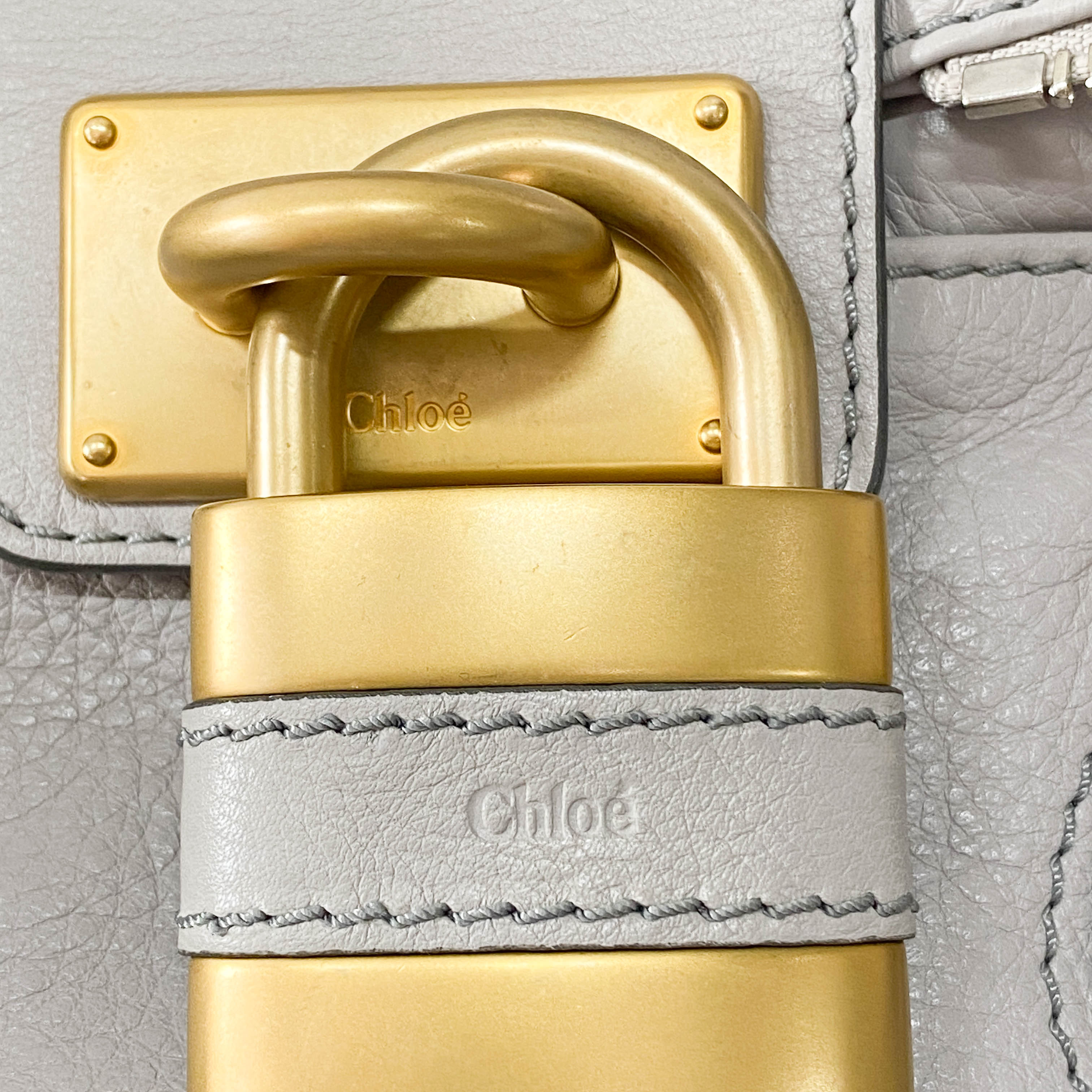 Paddington Grey Leather Shoulder Bag