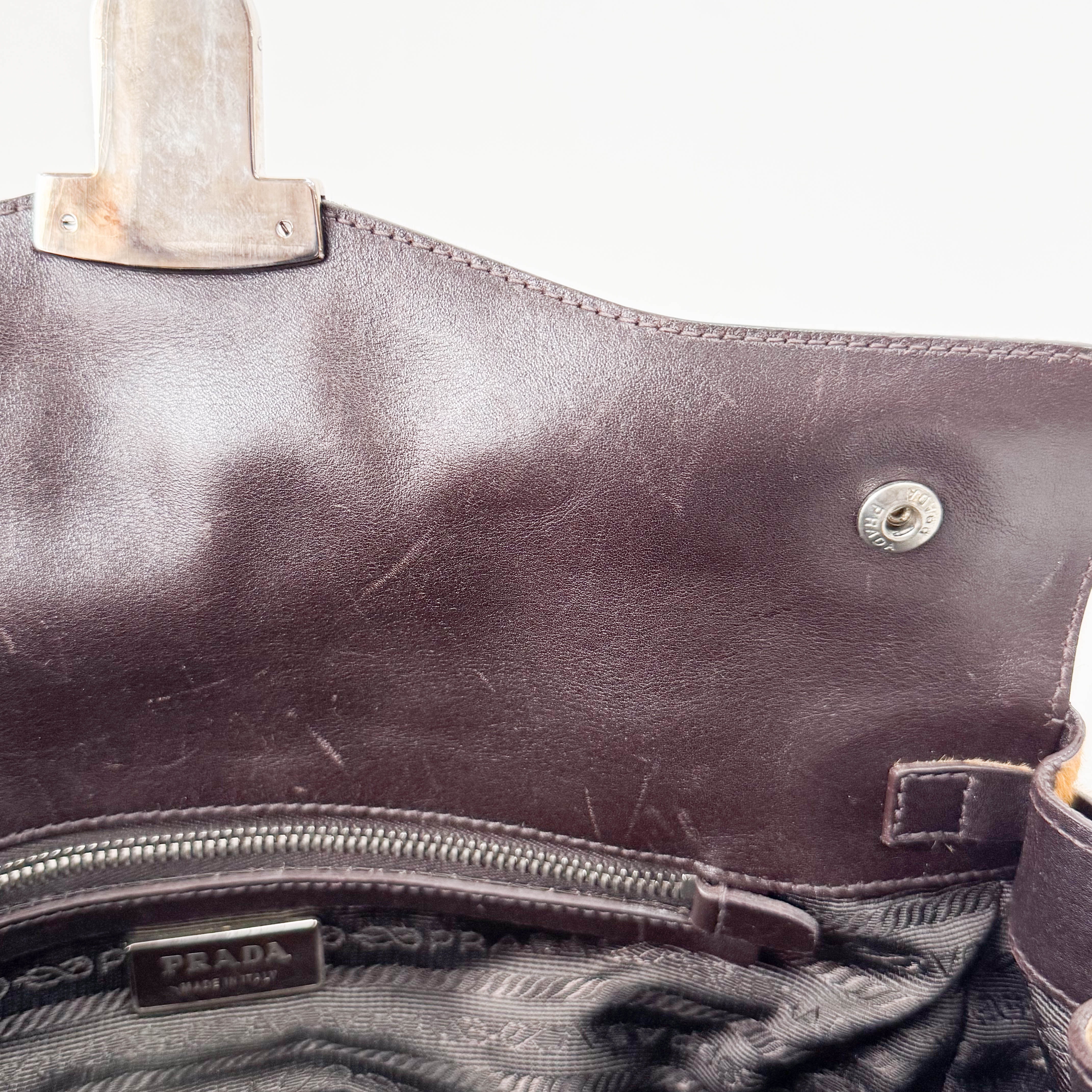 Horizontal Leopard Print Pony Hair Shoulder Bag