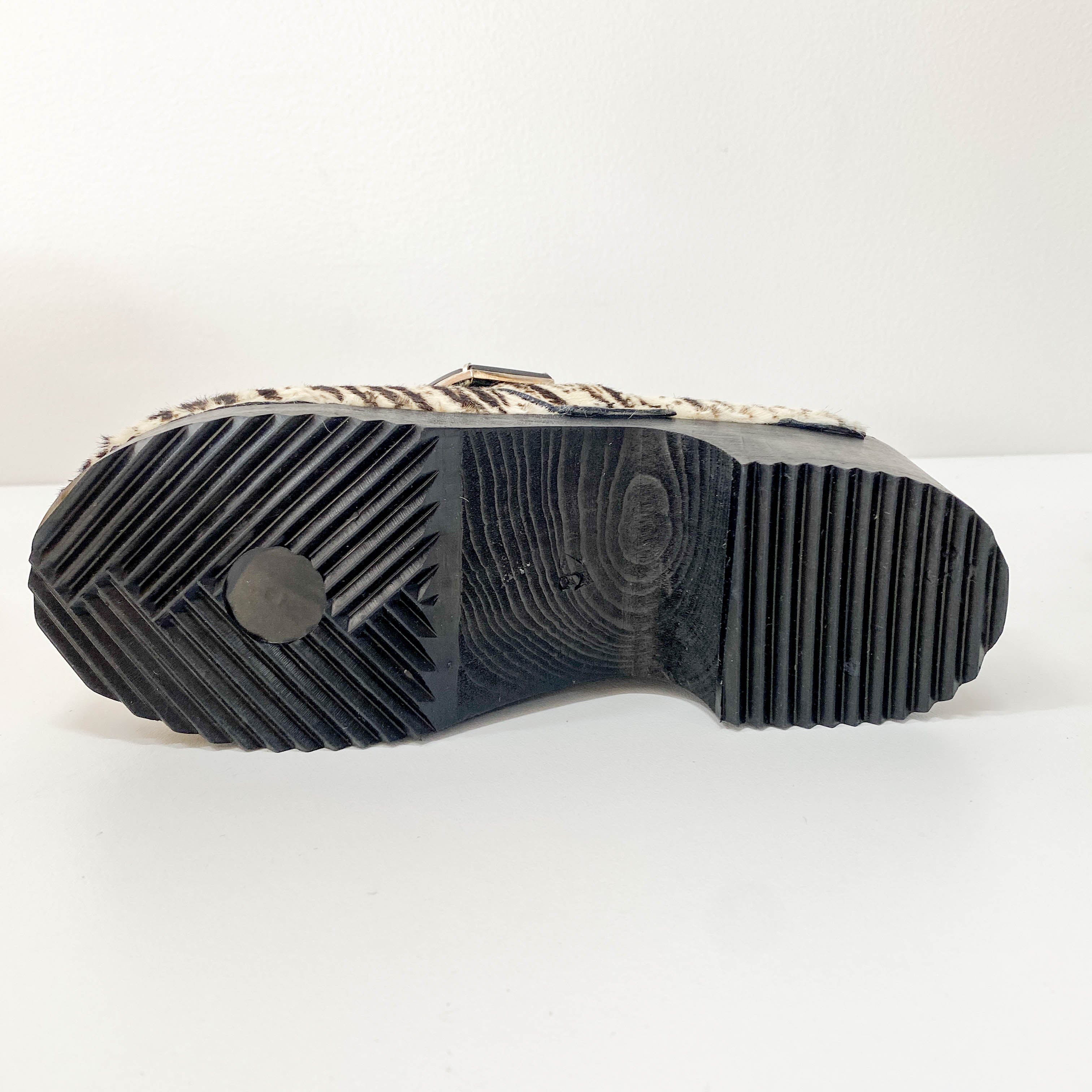 Haircalf Jungle - Animal Print Pony Hair Mule Sandals