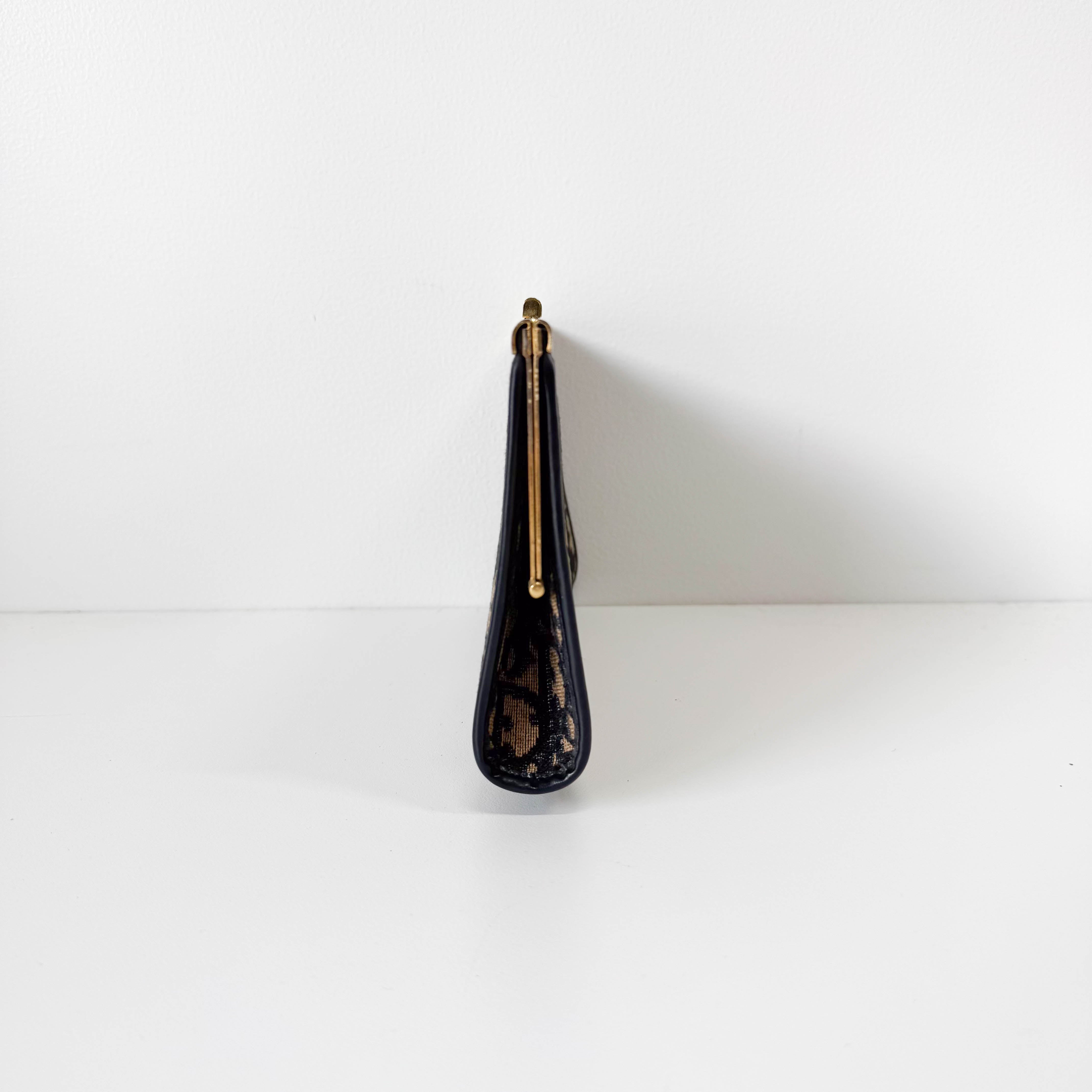 Trotter Brown Oblique Canvas Clutch Bag