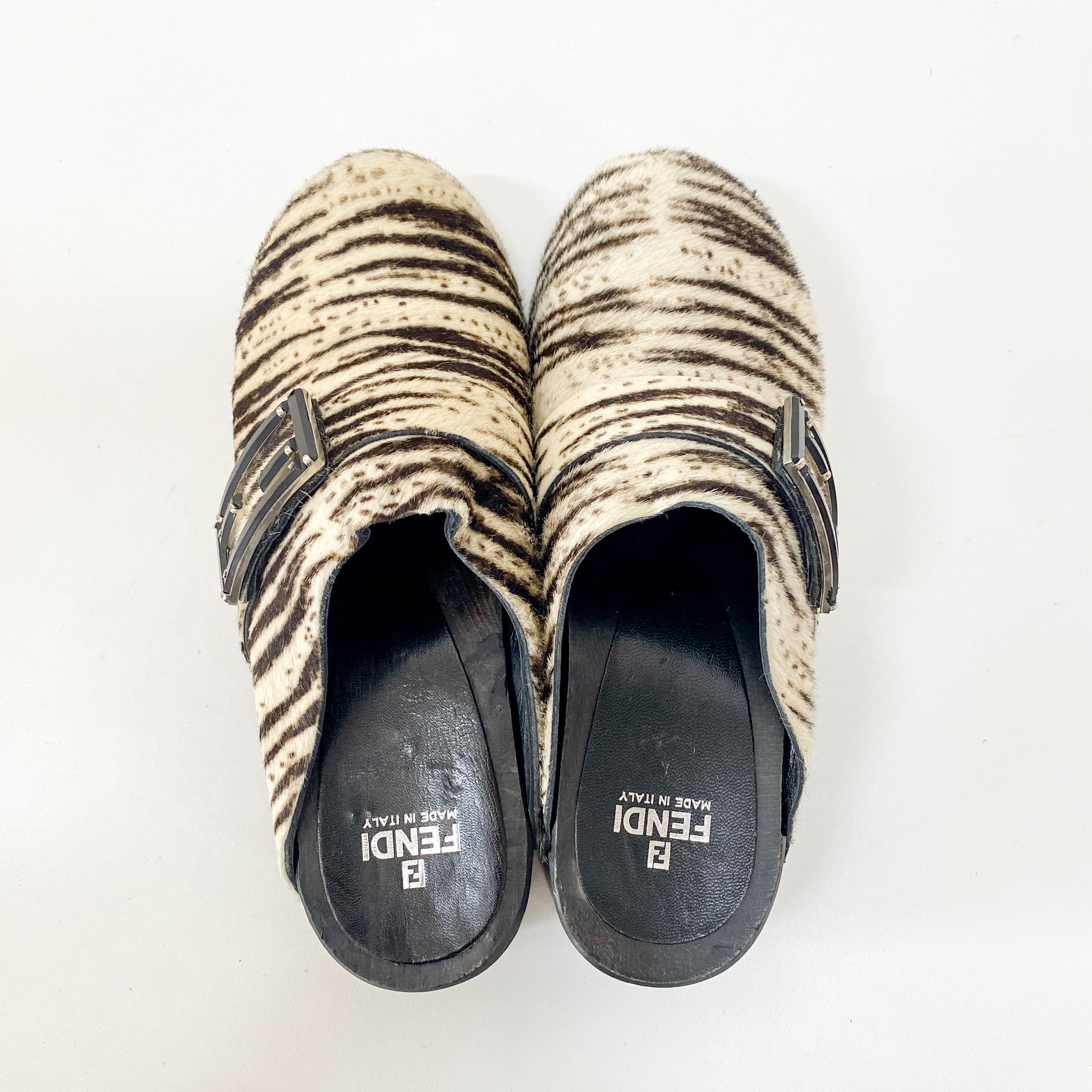 Haircalf Jungle - Animal Print Pony Hair Mule Sandals