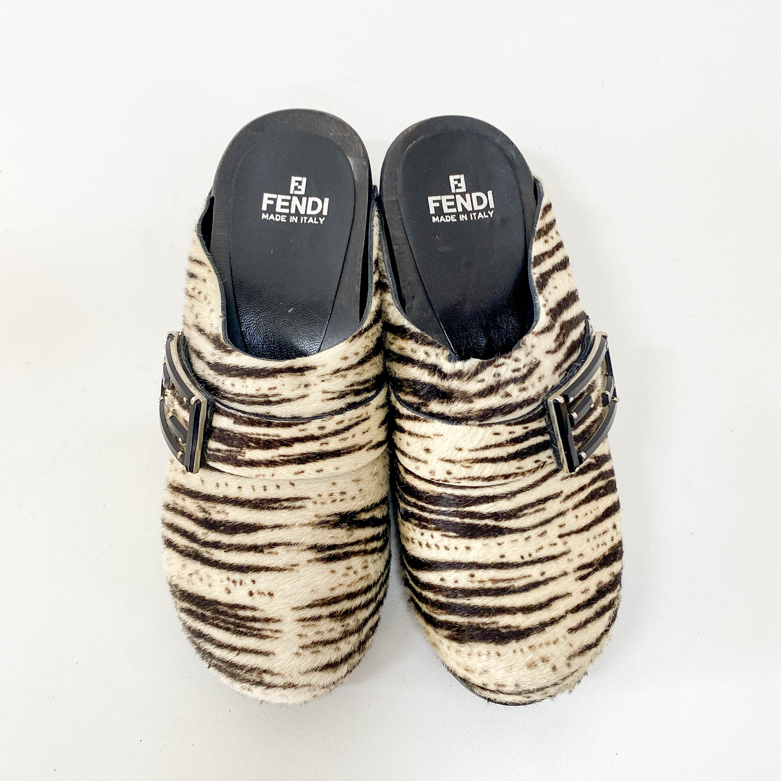 Haircalf Jungle - Animal Print Pony Hair Mule Sandals