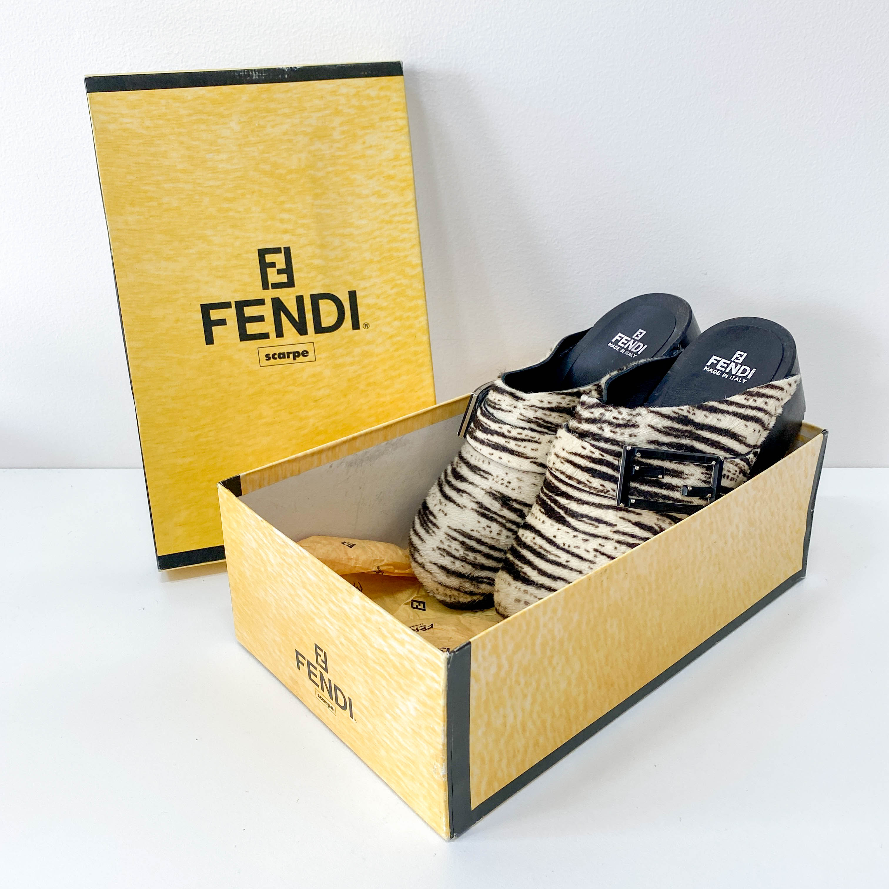 Haircalf Jungle - Animal Print Pony Hair Mule Sandals