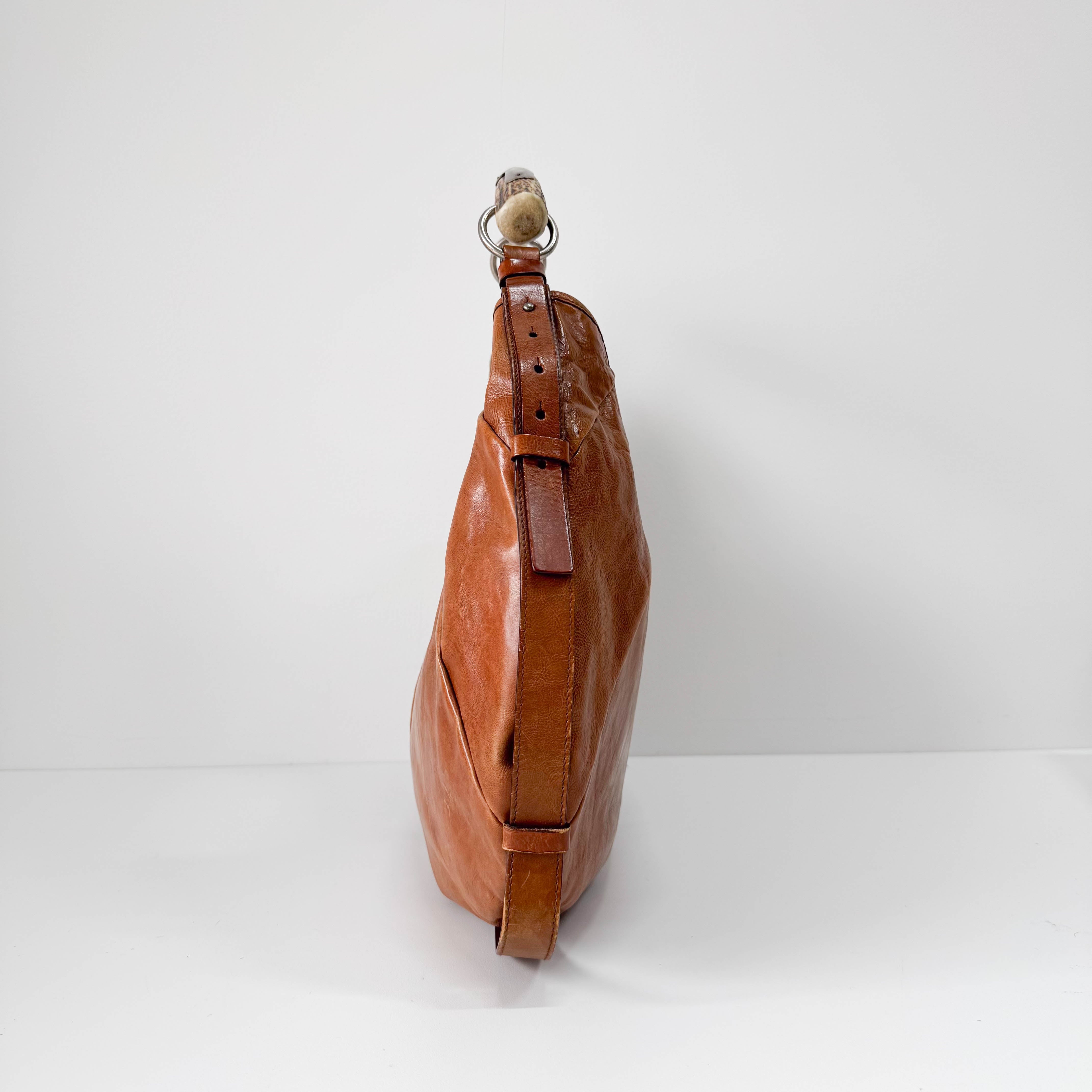 Mombasa Brown Leather Shoulder Bag