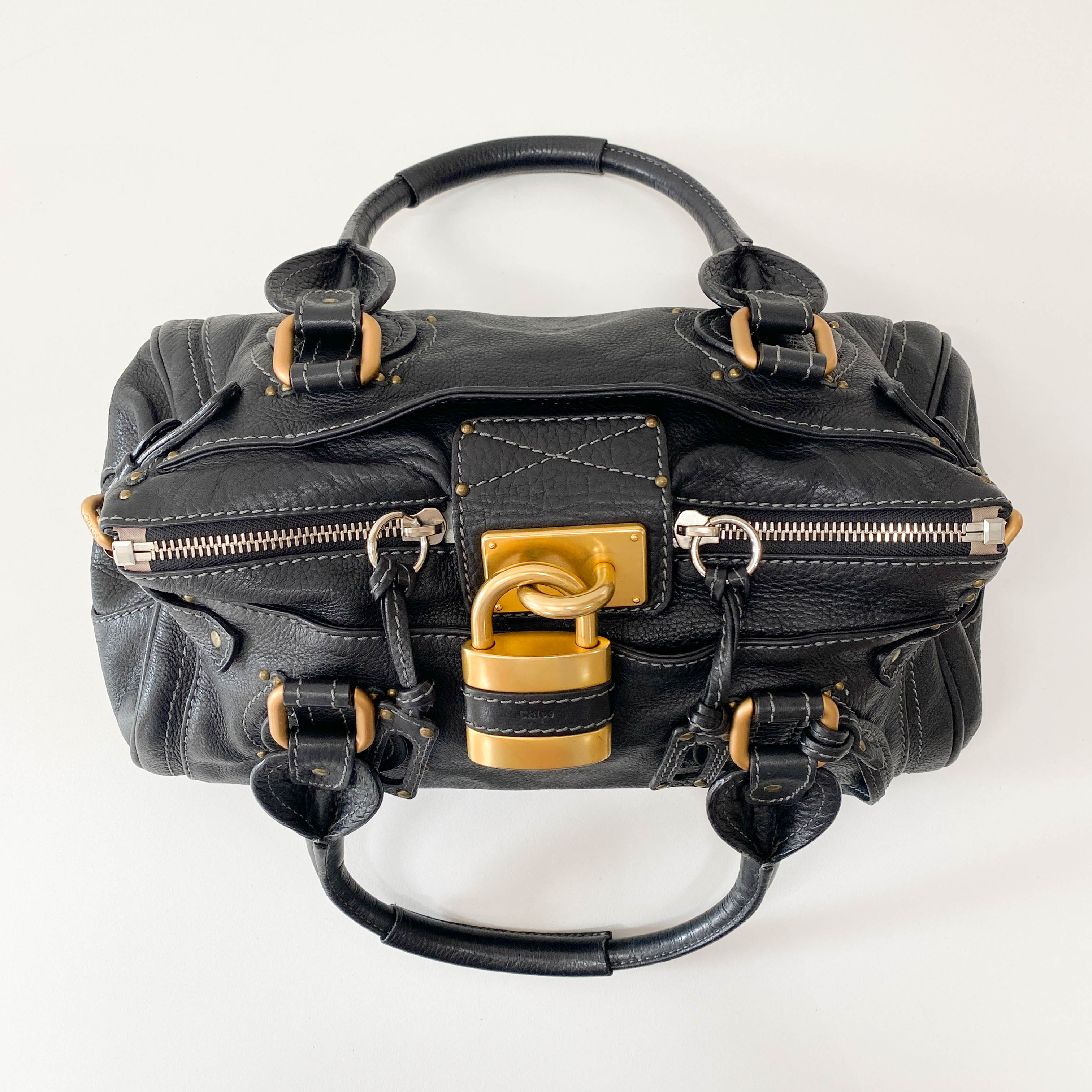 Paddington Black Leather Shoulder Bag