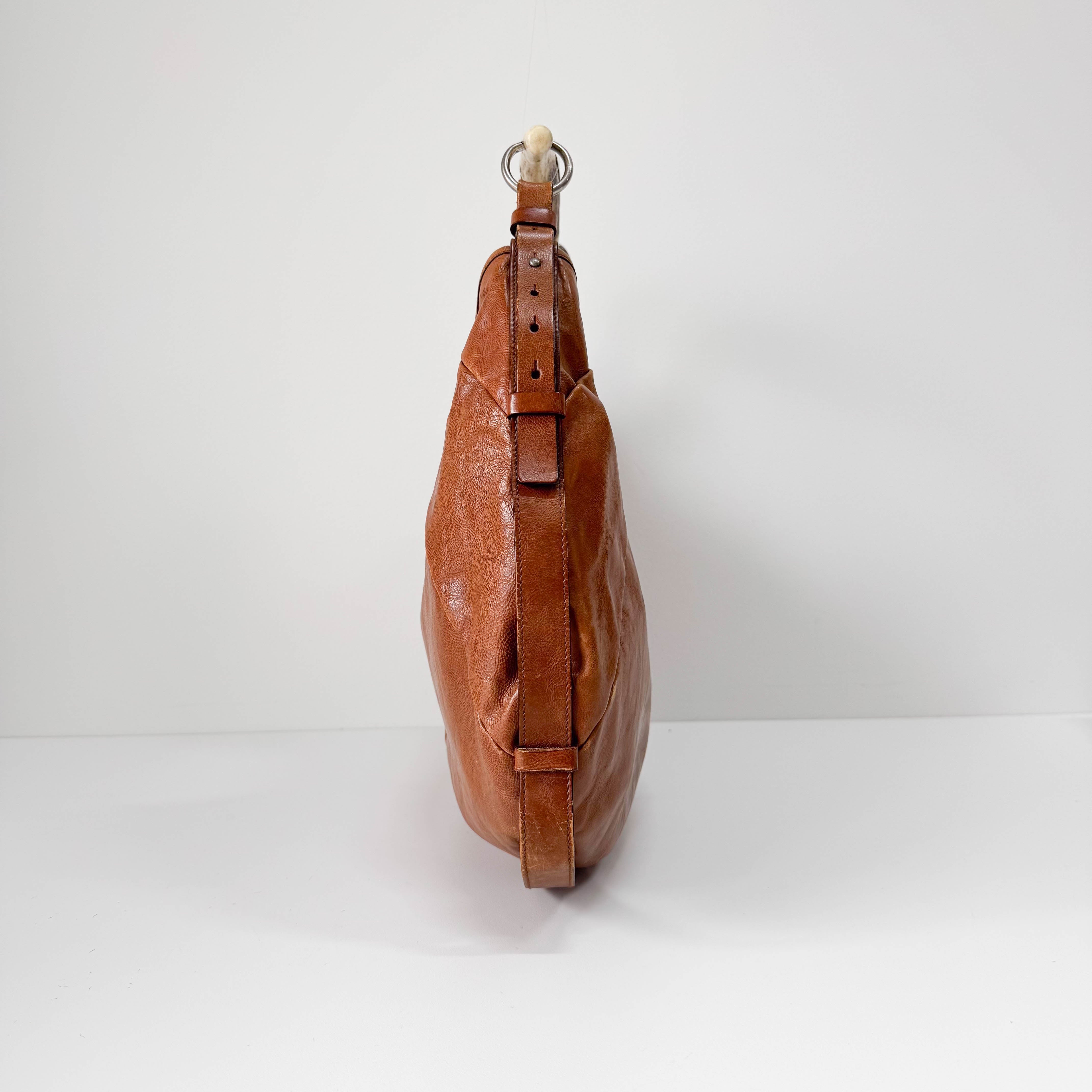 Mombasa Brown Leather Shoulder Bag