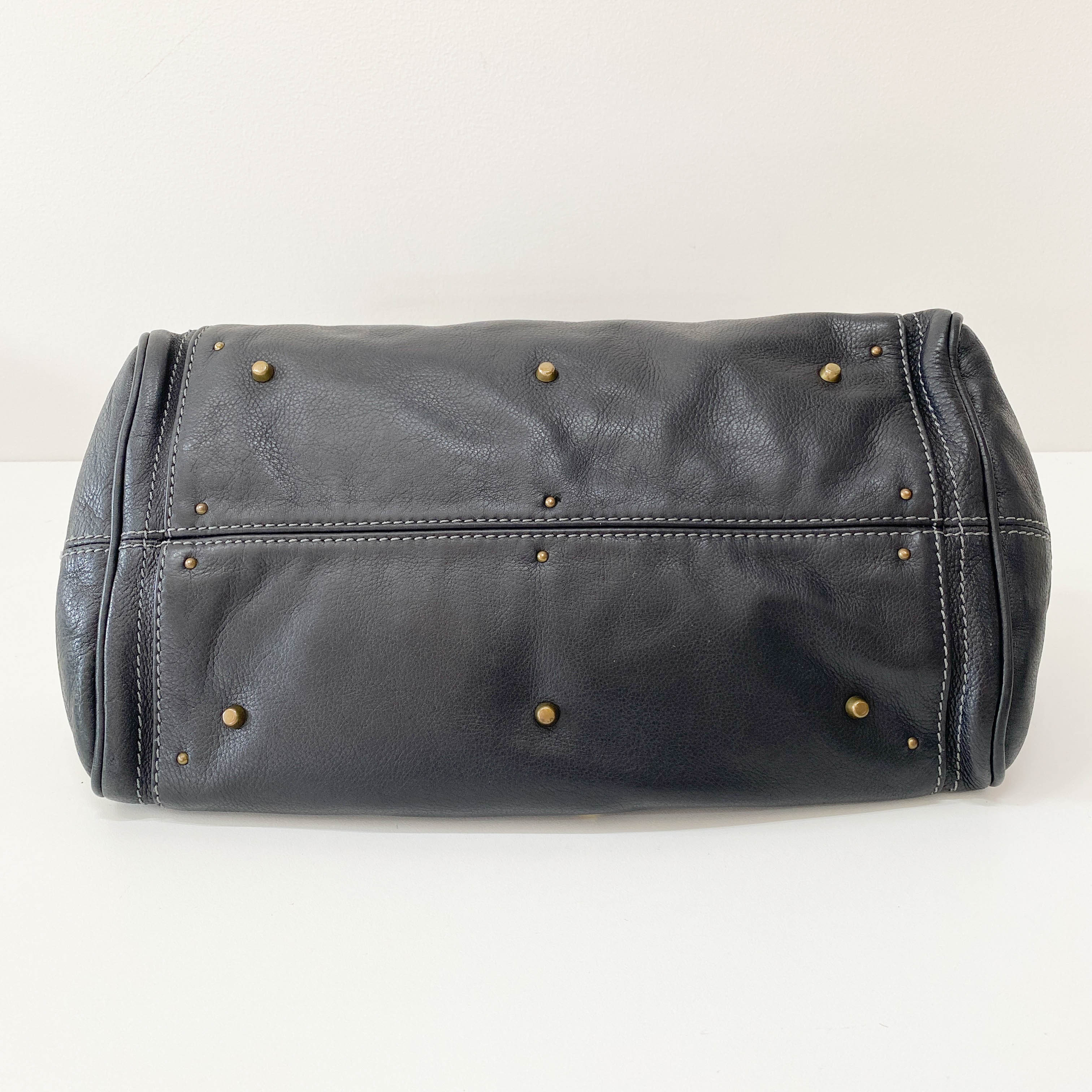 Paddington Black Leather Shoulder Bag