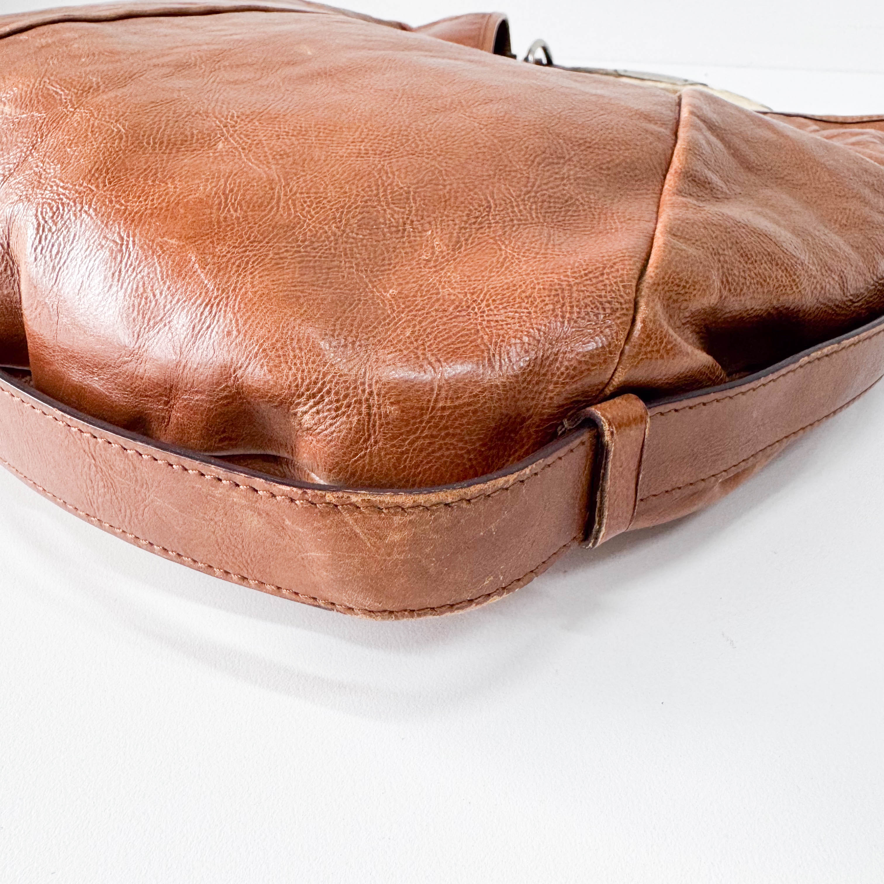 Mombasa Brown Leather Shoulder Bag