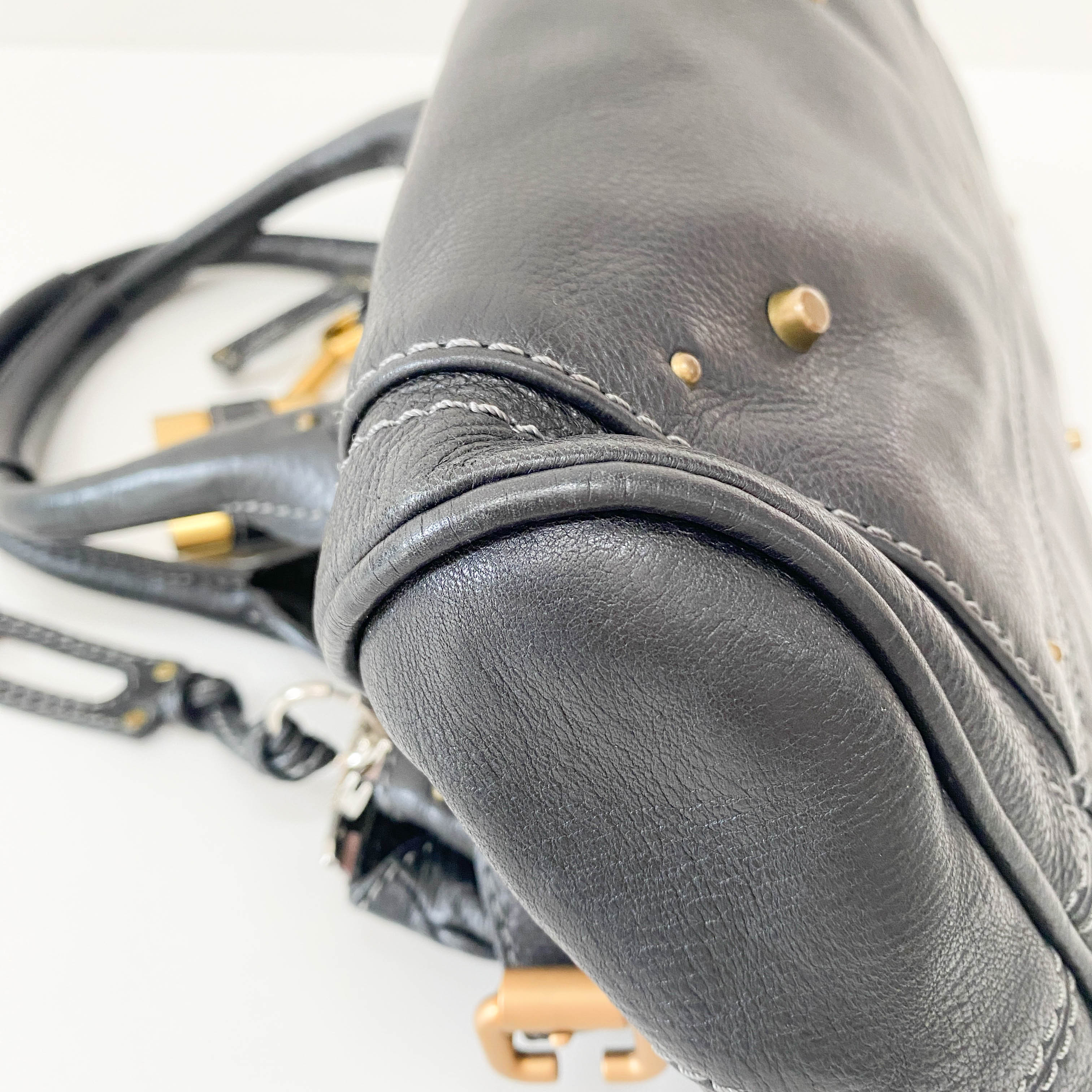 Paddington Black Leather Shoulder Bag