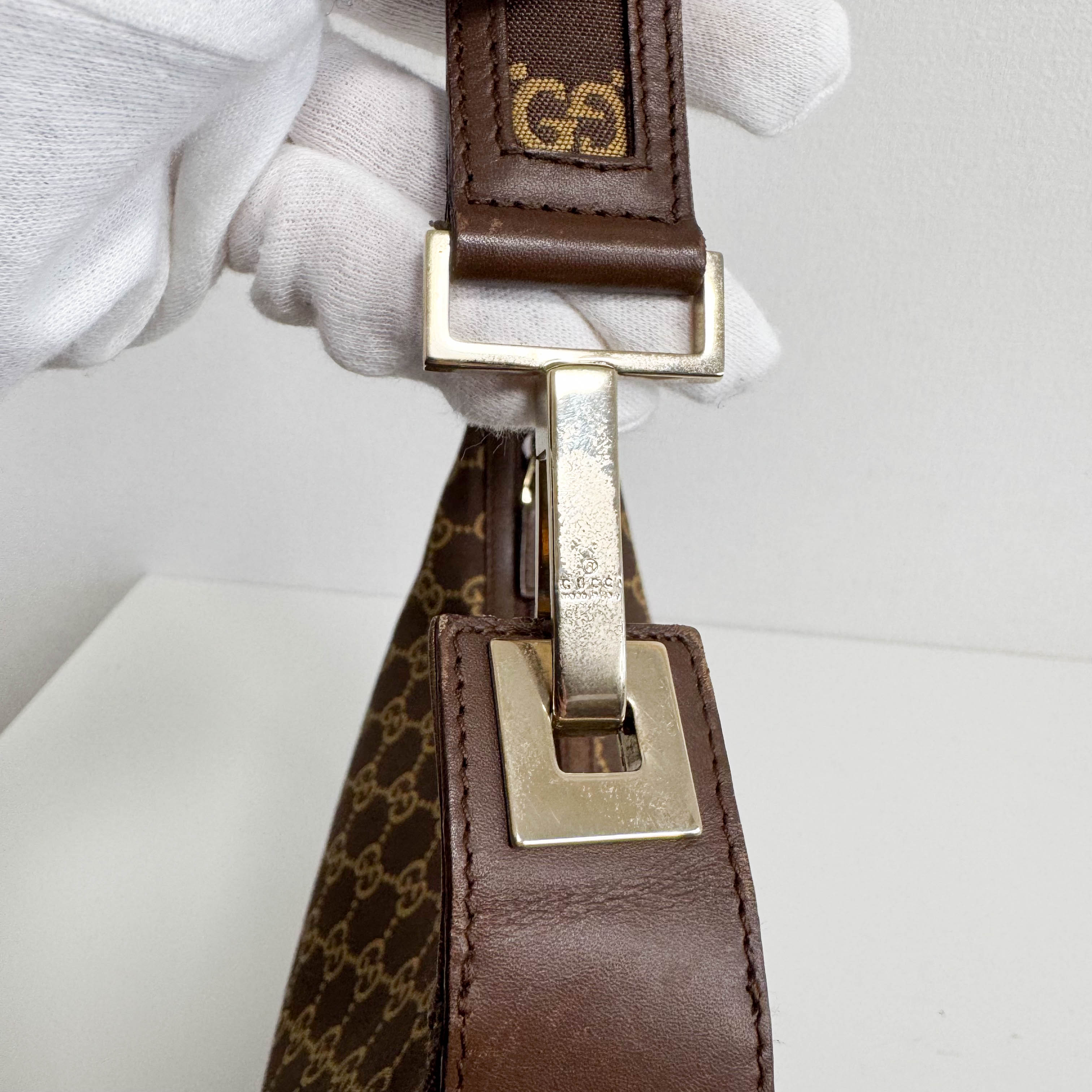 Brown GG Canvas Hobo Shoulder Bag