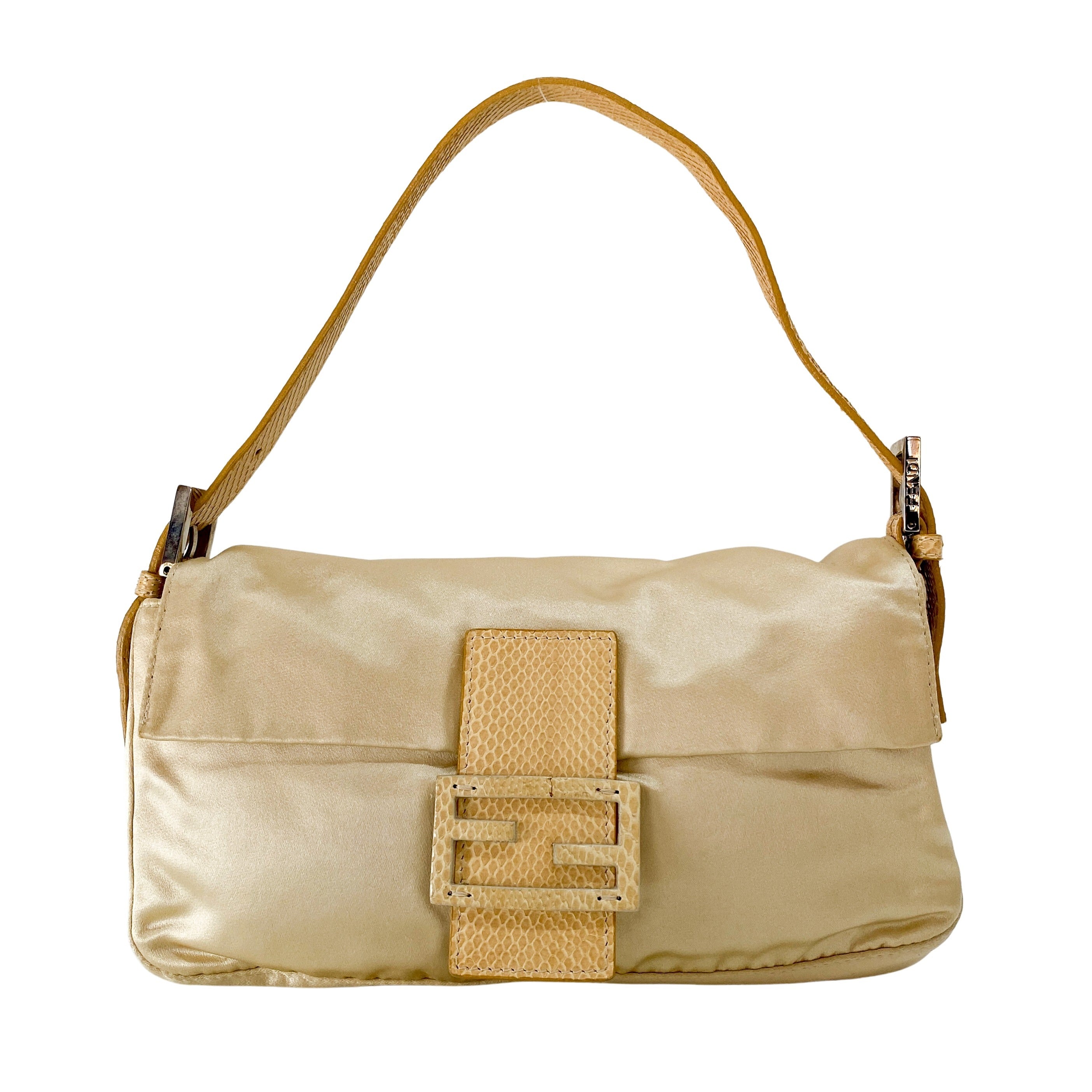 Baguette Beige Satin Mother of Pearl Fish