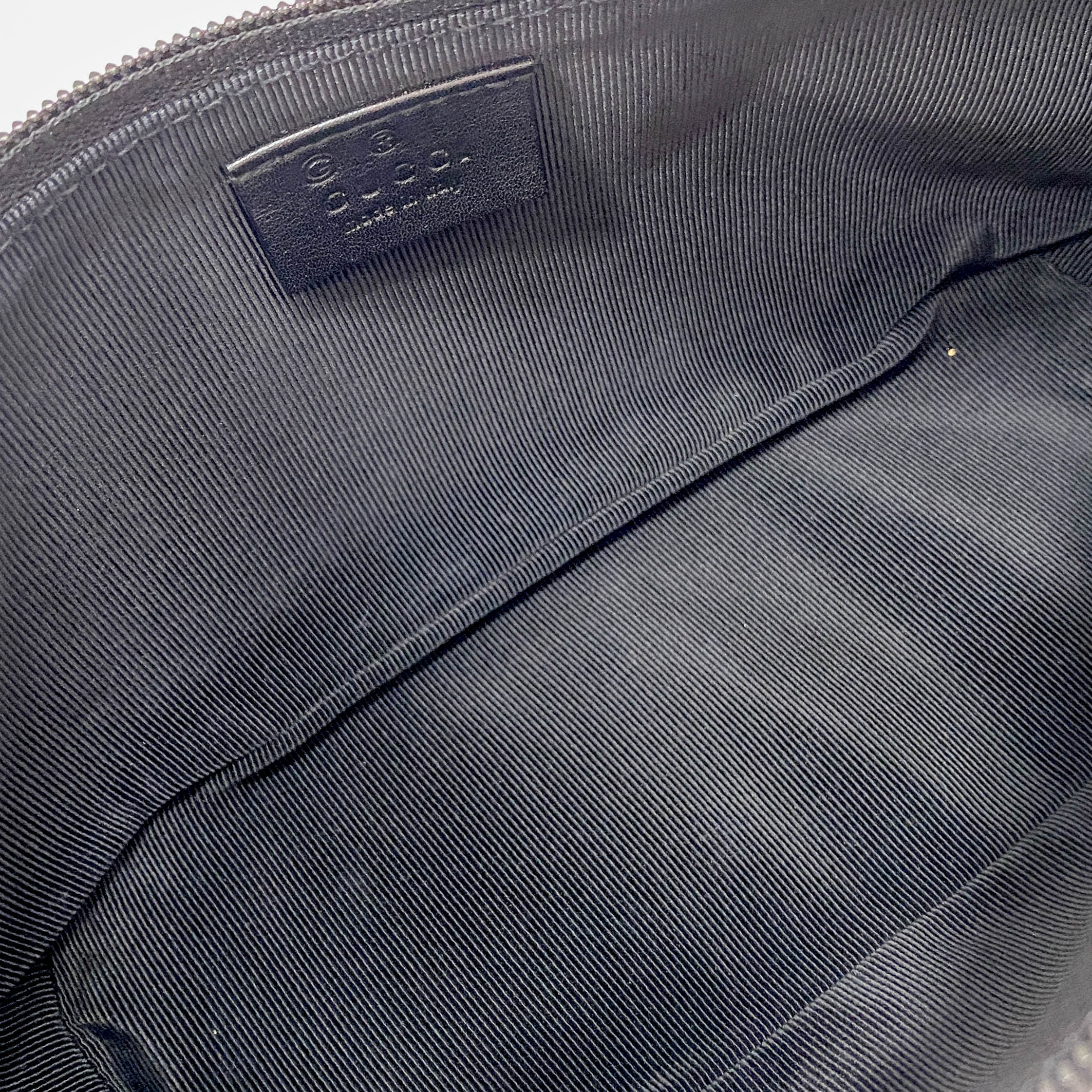 Black Leather Pouch Handbag