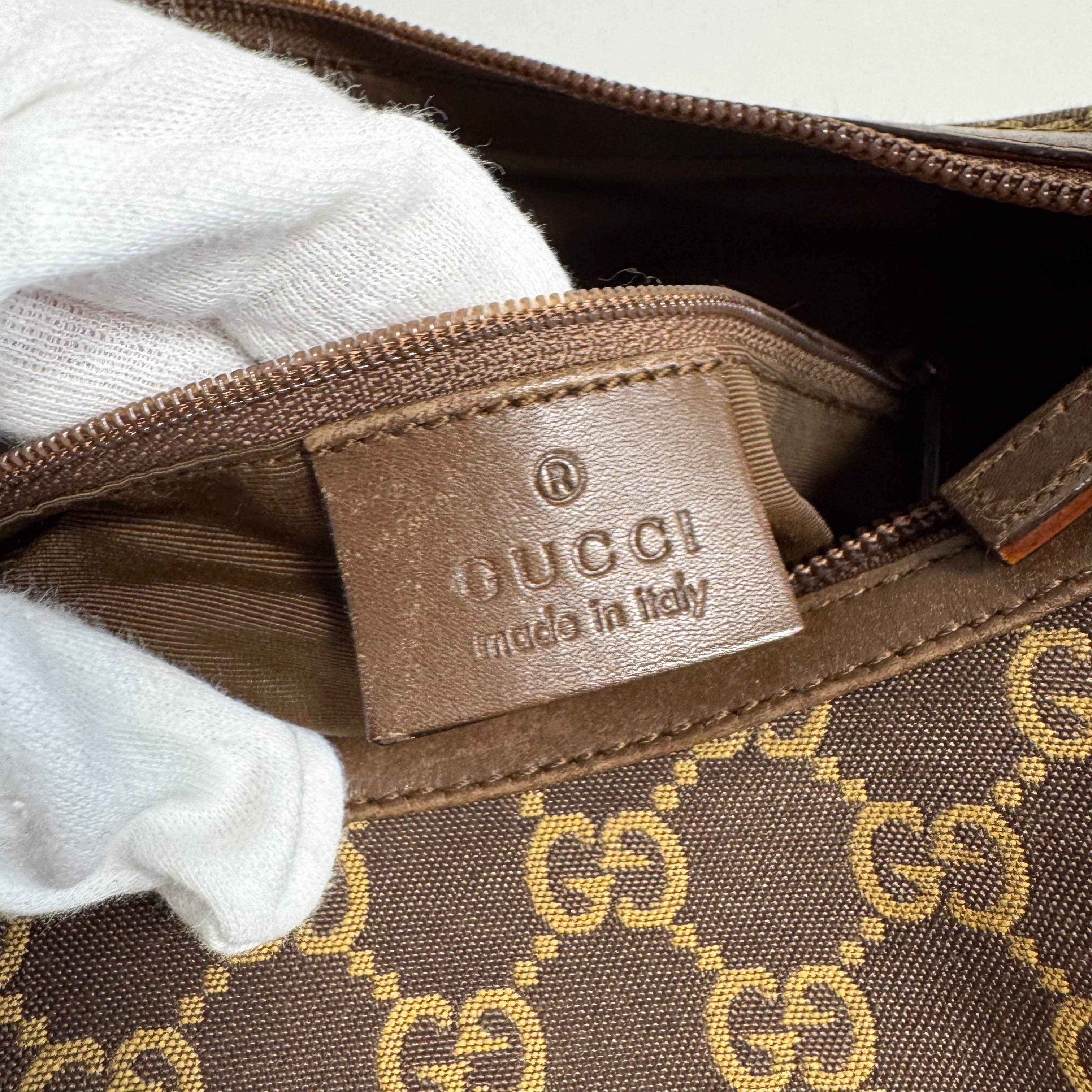 Brown GG Canvas Hobo Shoulder Bag