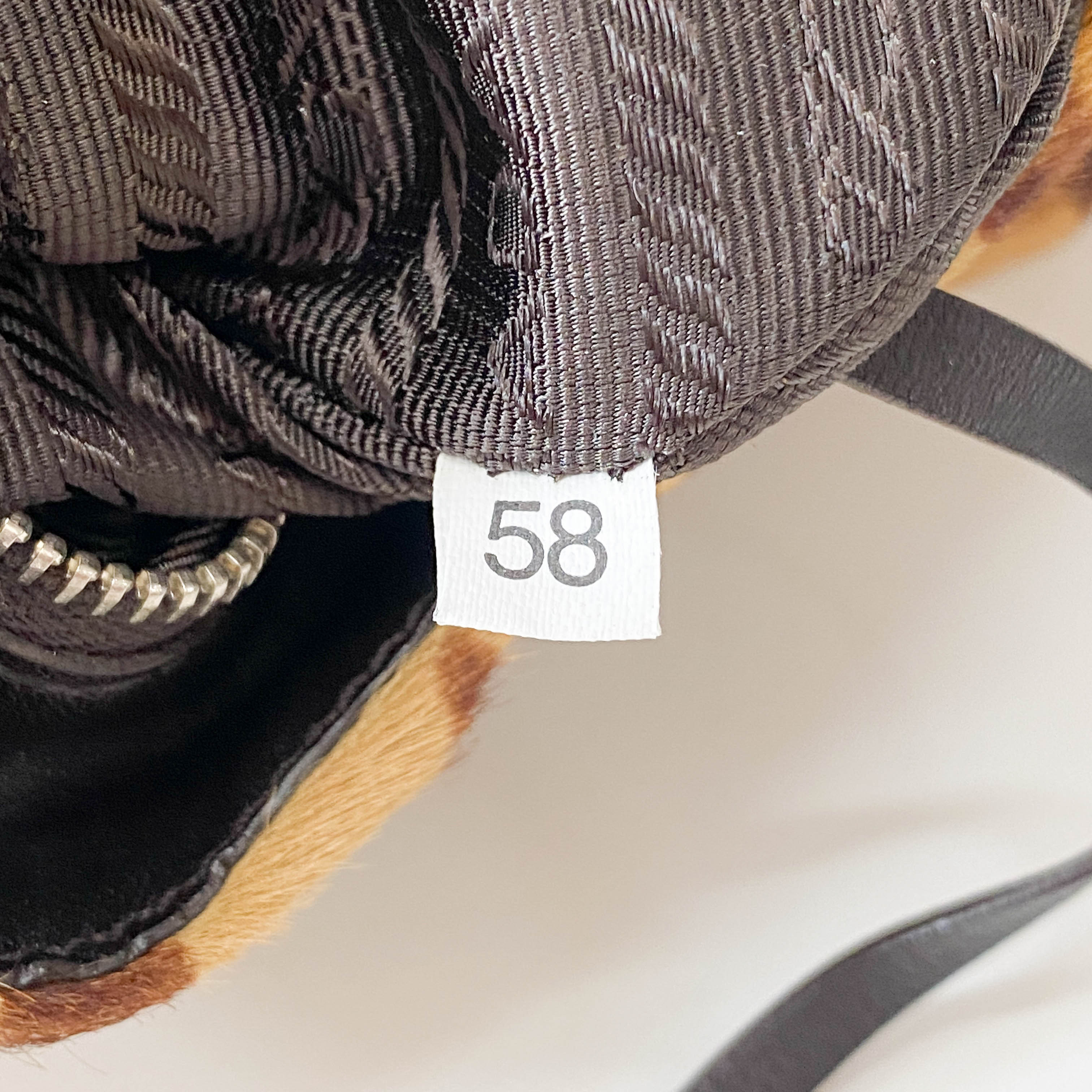 Leopard Pony Hair Metal Handle Mini Bag