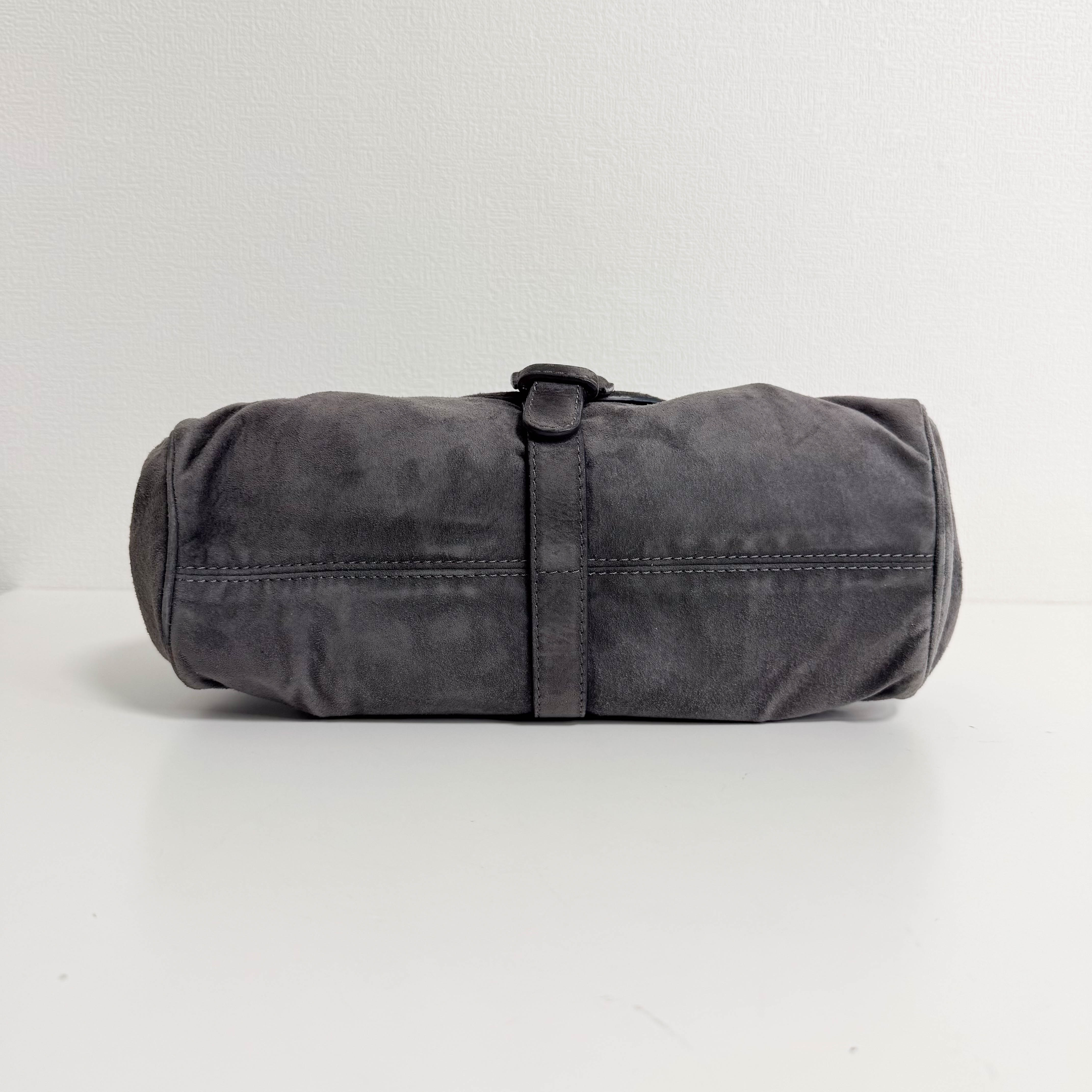 Suede Grey Mini Shoulder Bag