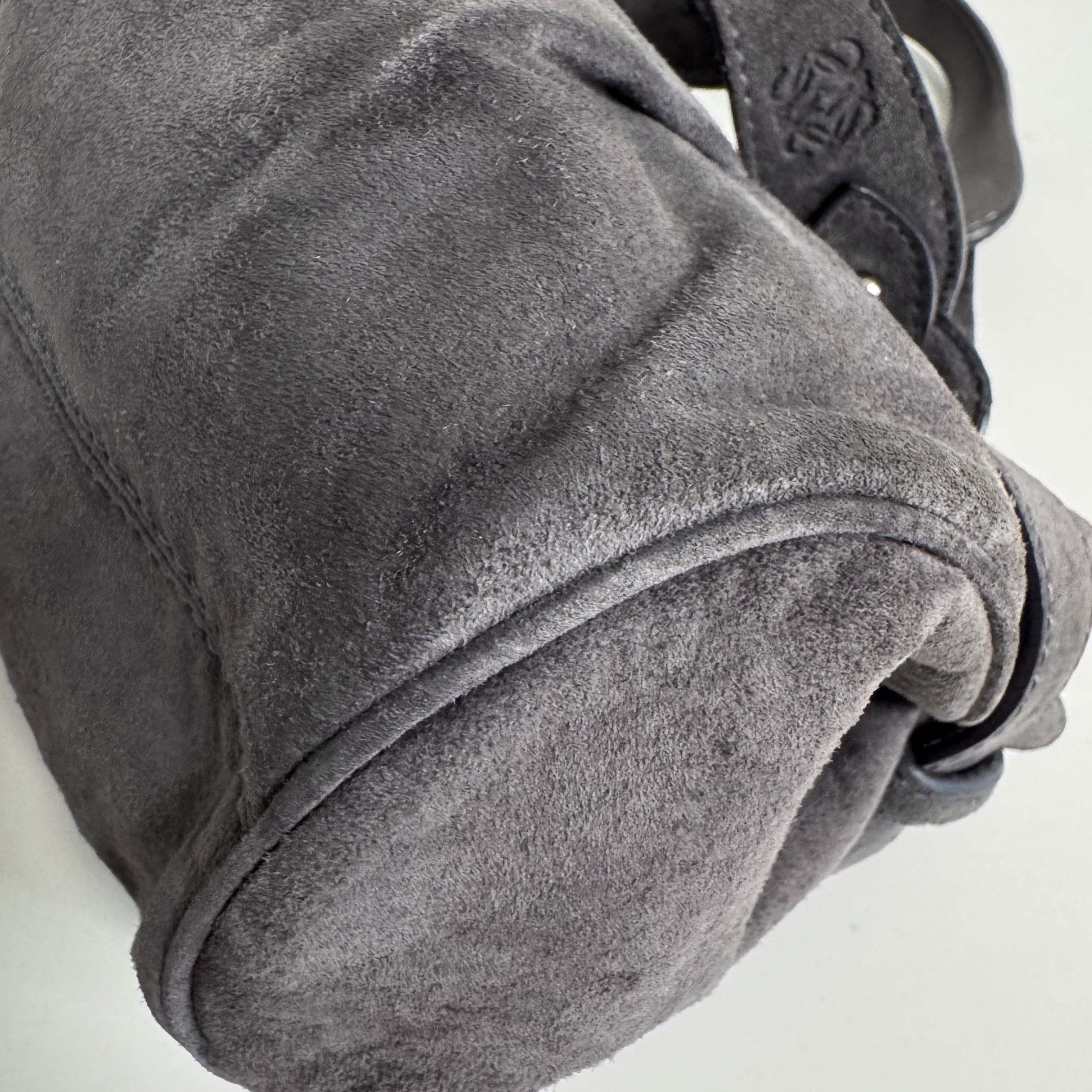 Suede Grey Mini Shoulder Bag