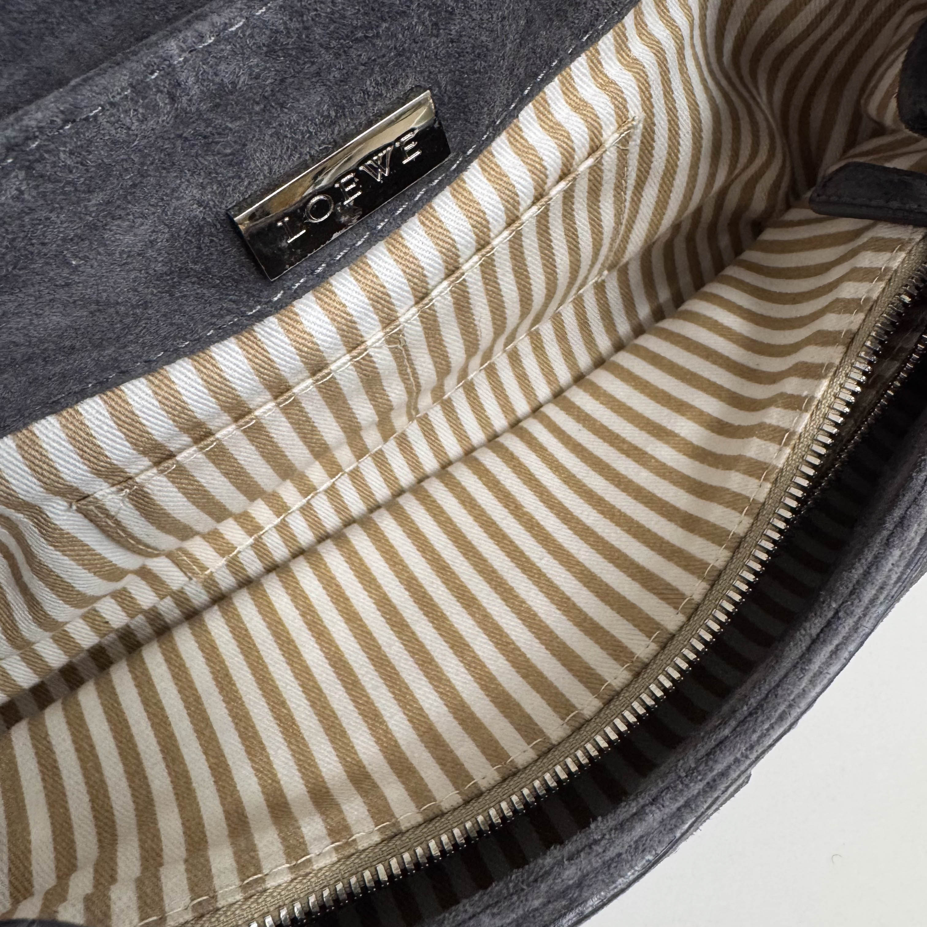 Suede Grey Mini Shoulder Bag