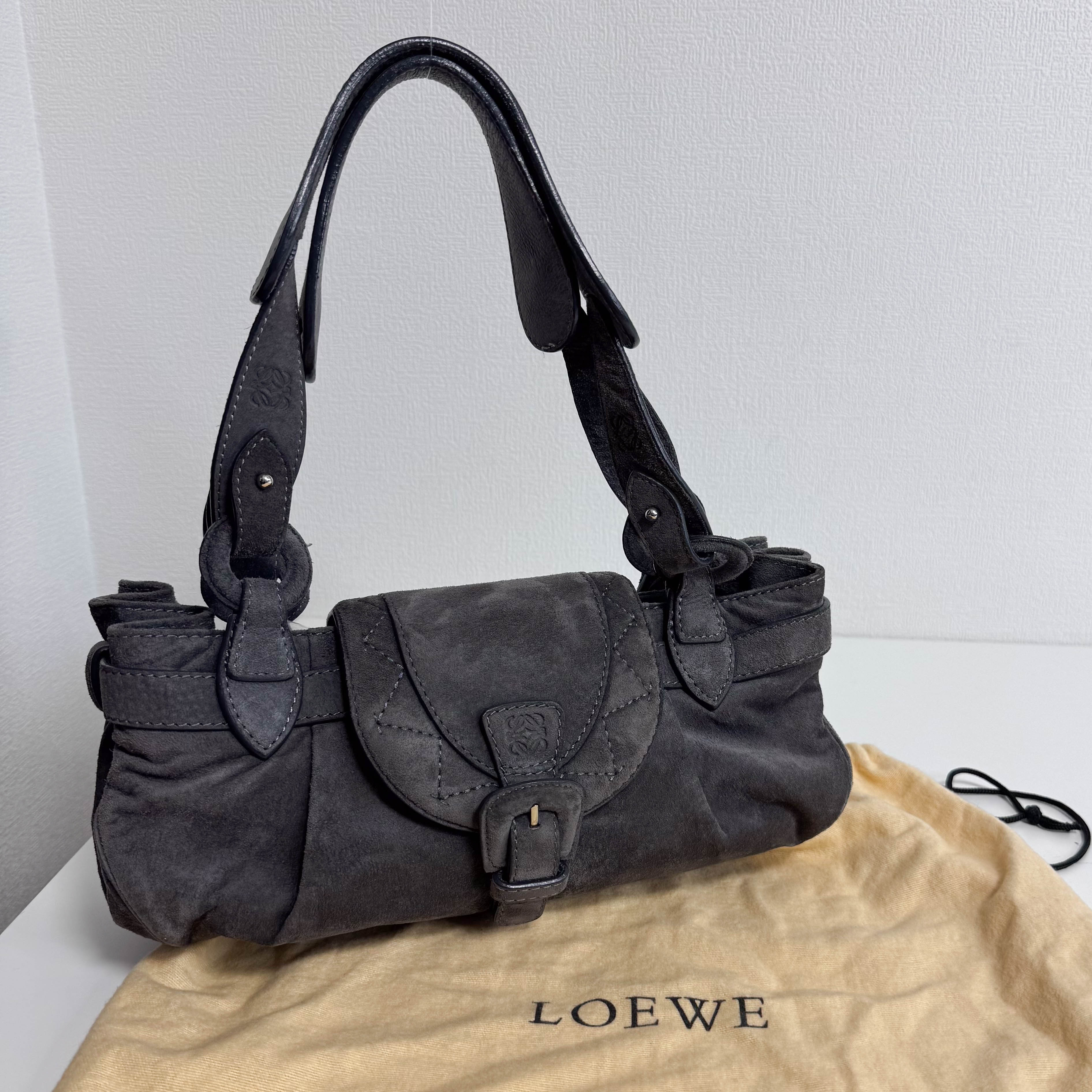 Suede Grey Mini Shoulder Bag