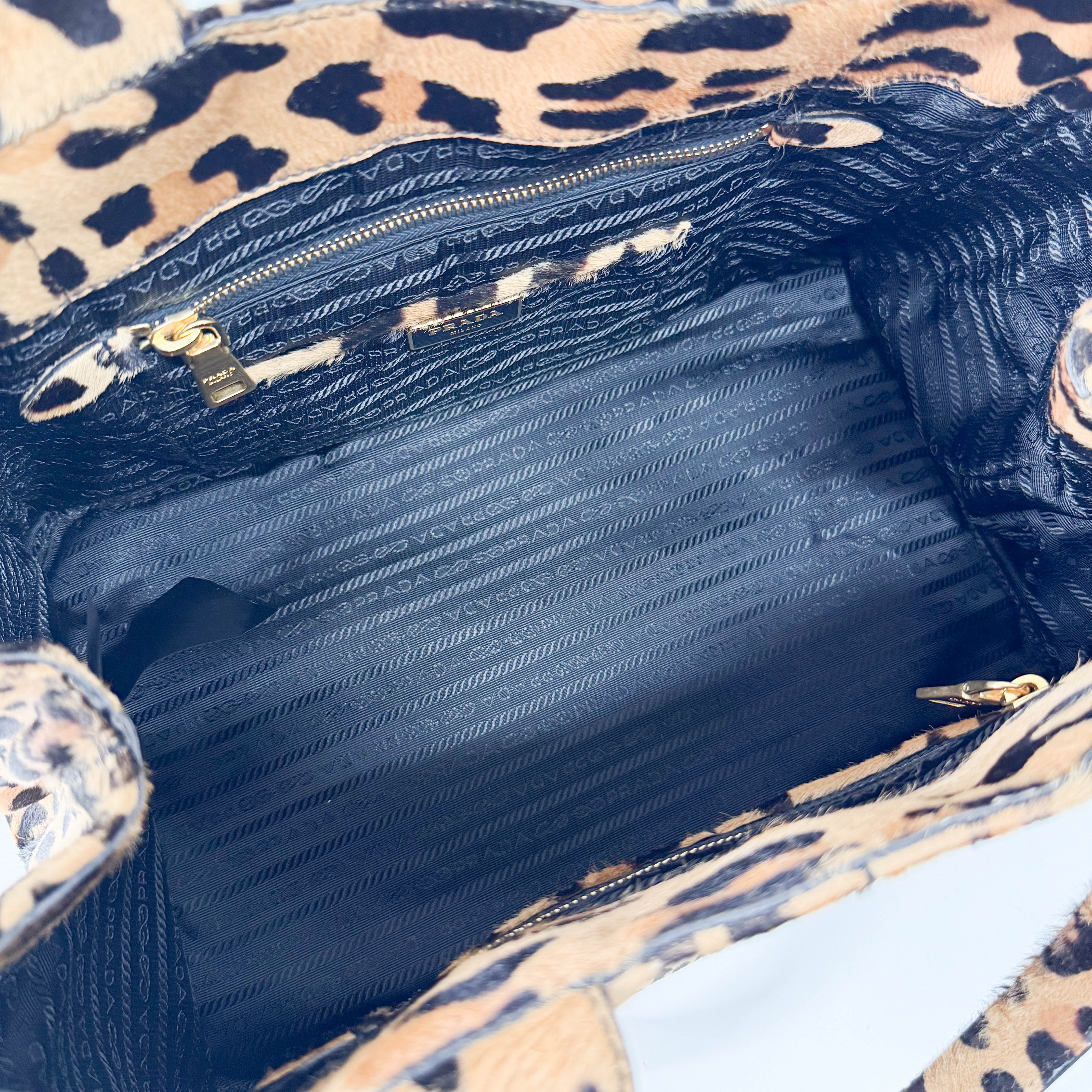 Yellow Jaguar Print Pony Hair Shoulder Bag