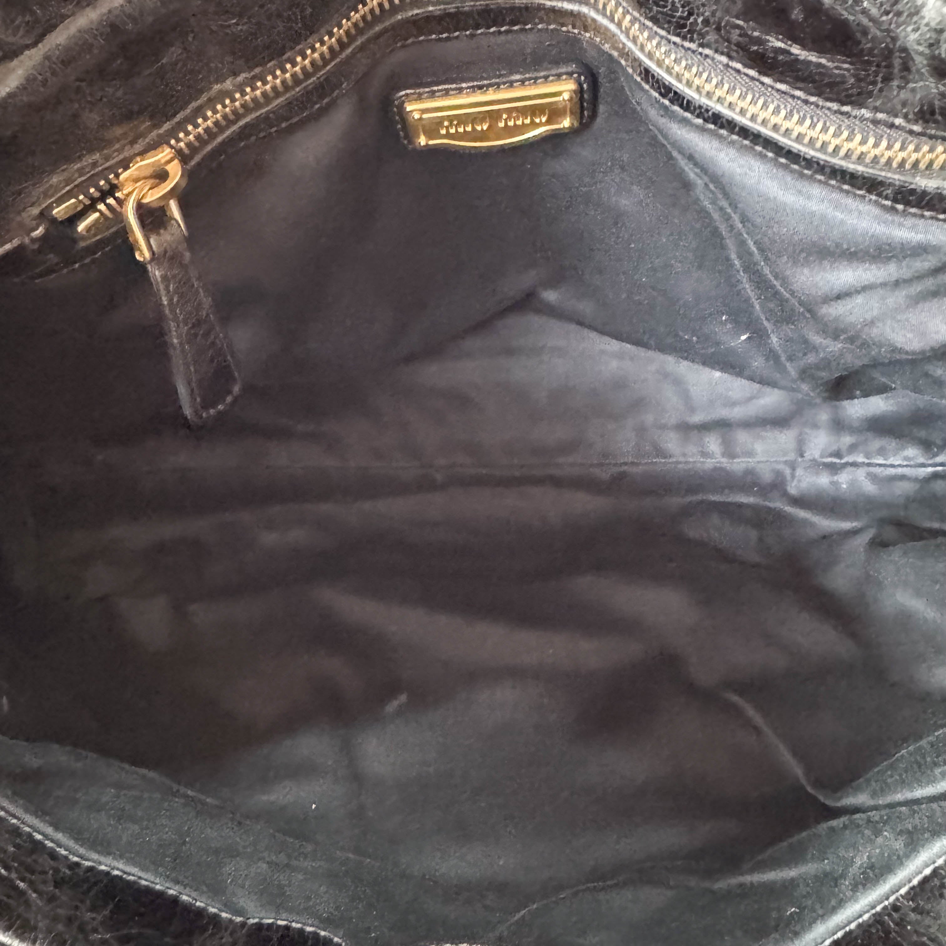 Vitello Black Leather Bag