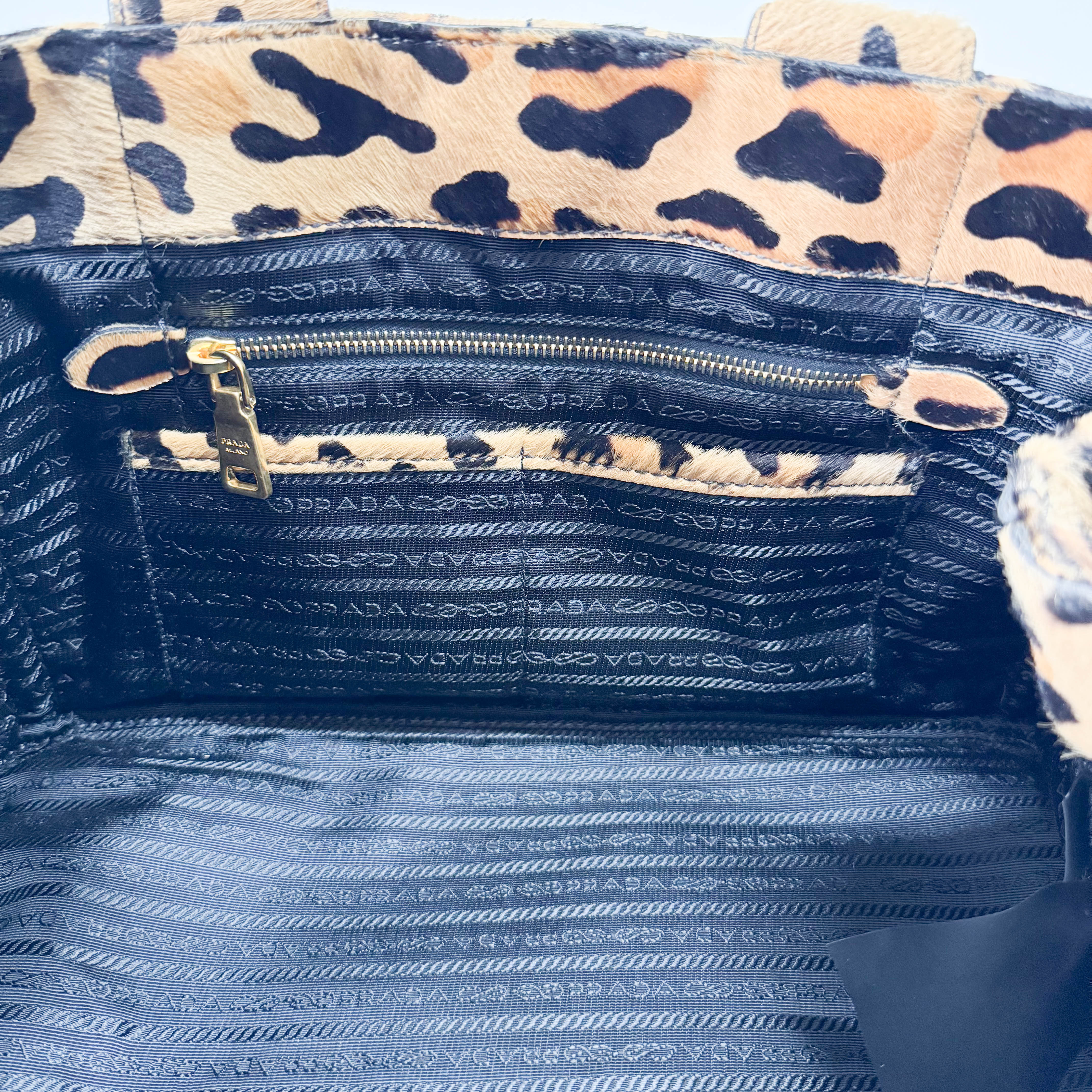 Yellow Jaguar Print Pony Hair Shoulder Bag