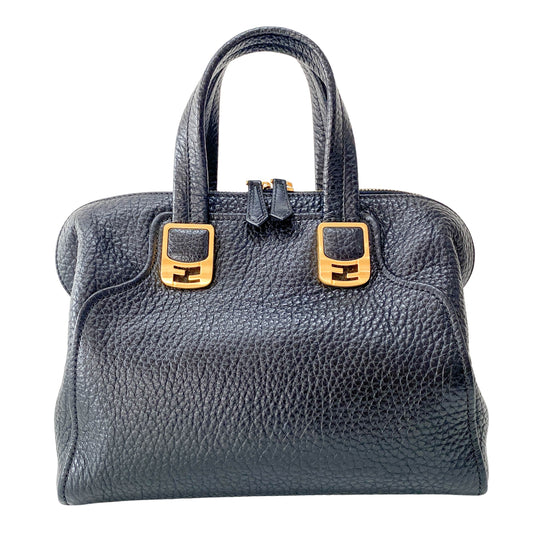Black Leather Tote Bag