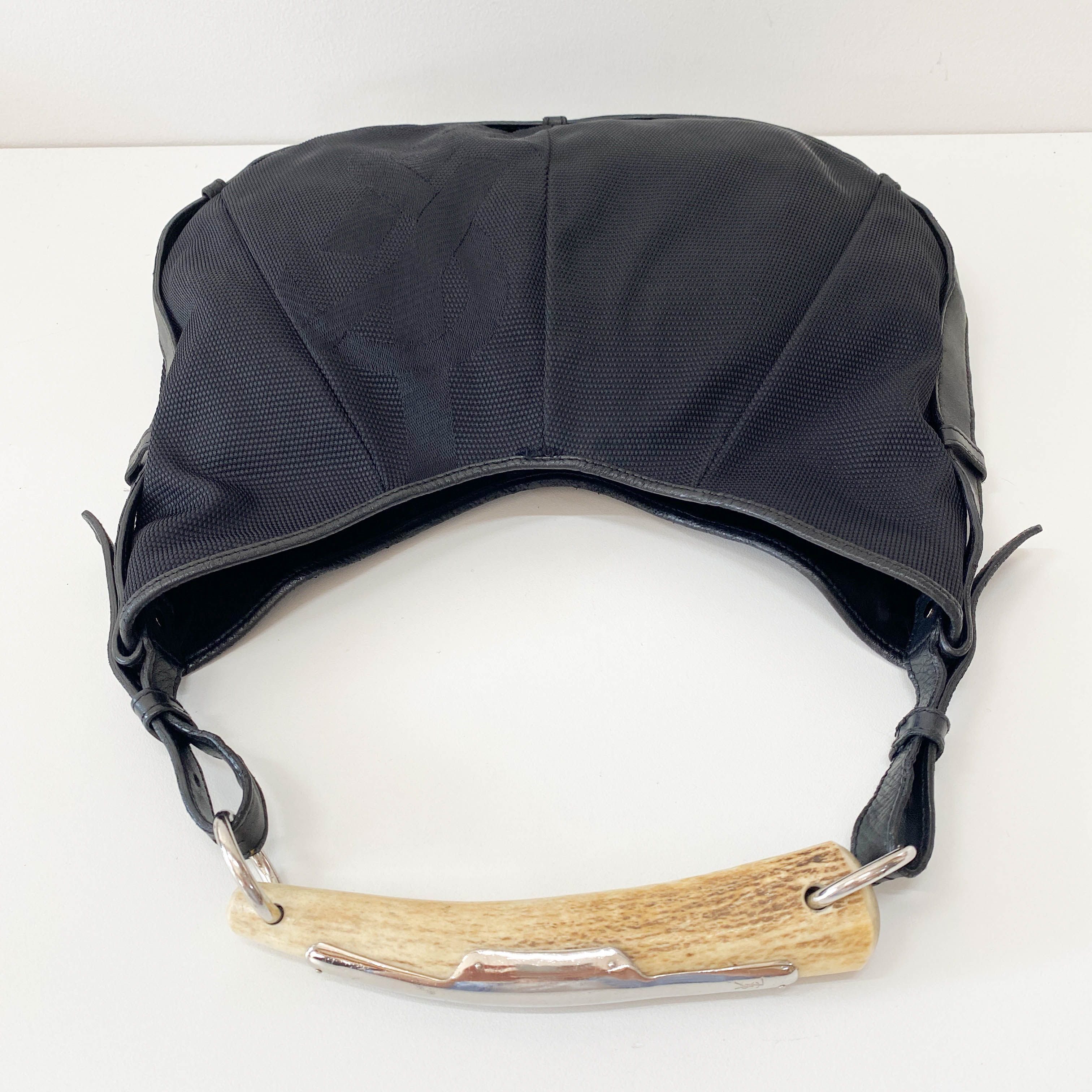 Mombasa Black Coated Canvas Shoulder Bag